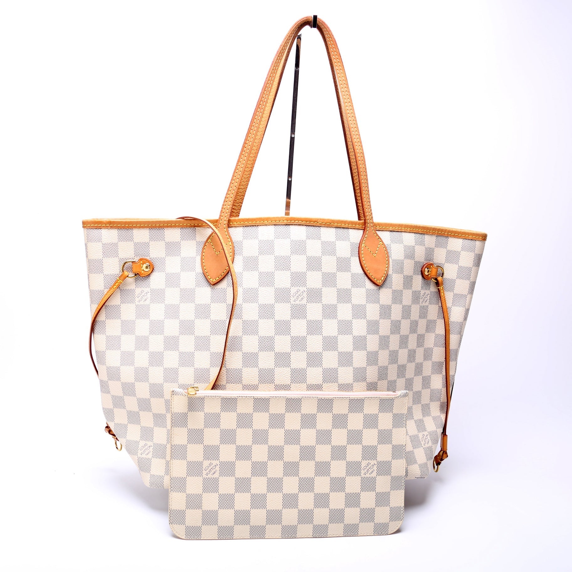 Louis Vuitton Neverfull w MM Azur Damier Wallet Case Azur 16