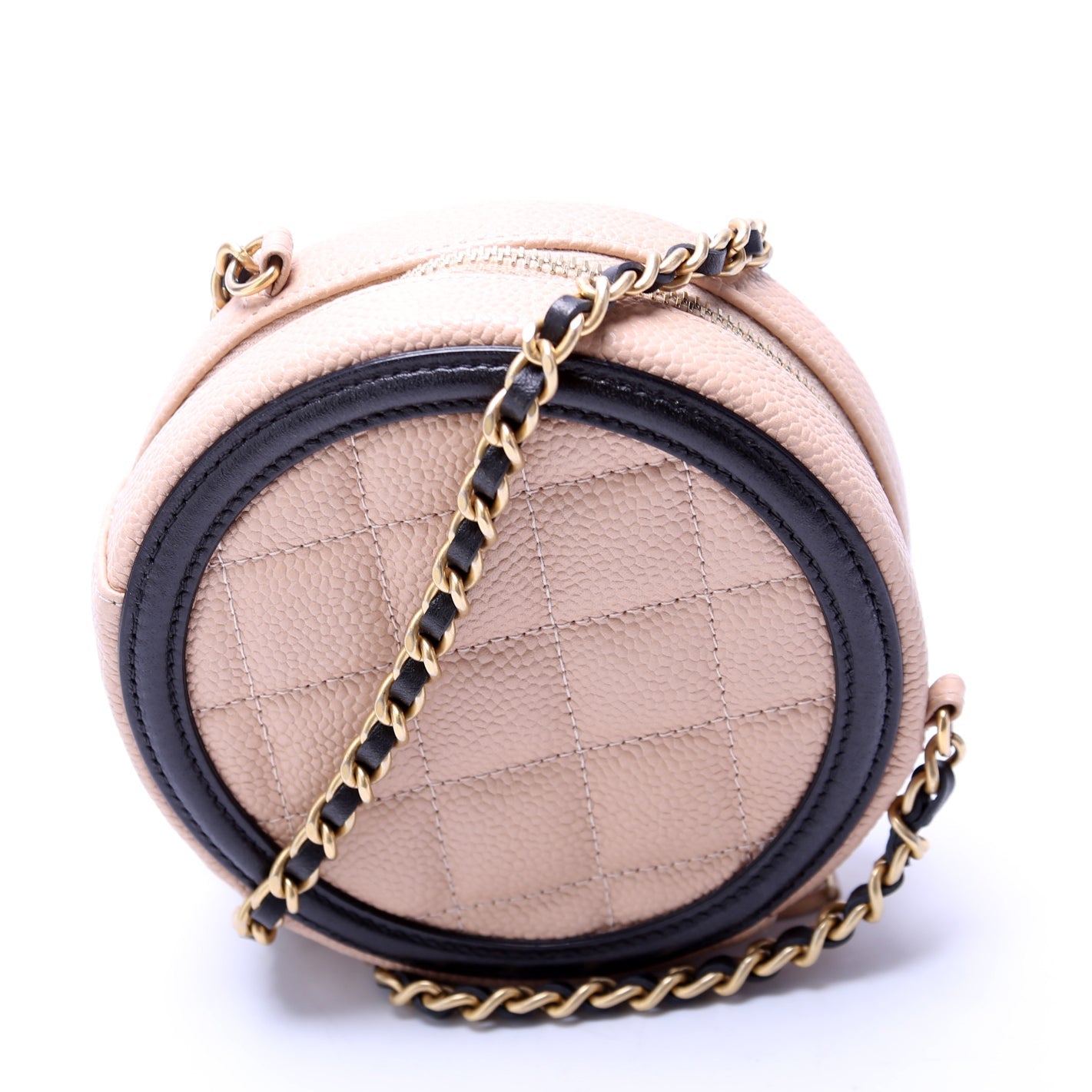 Chanel Filigree Round Caviar 26M Crossbody Bag