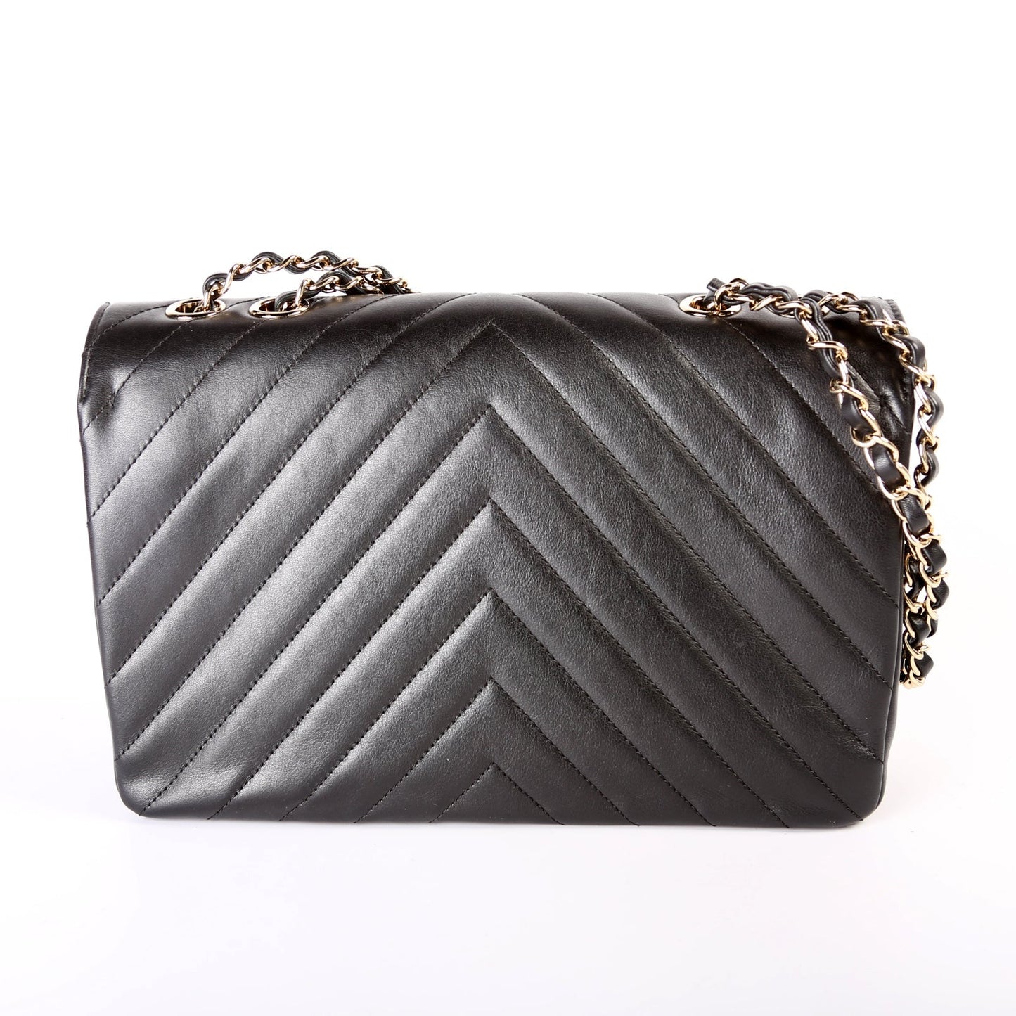 Chanel Statement Flap Quilted Chevron Calfskin 27M Handbag