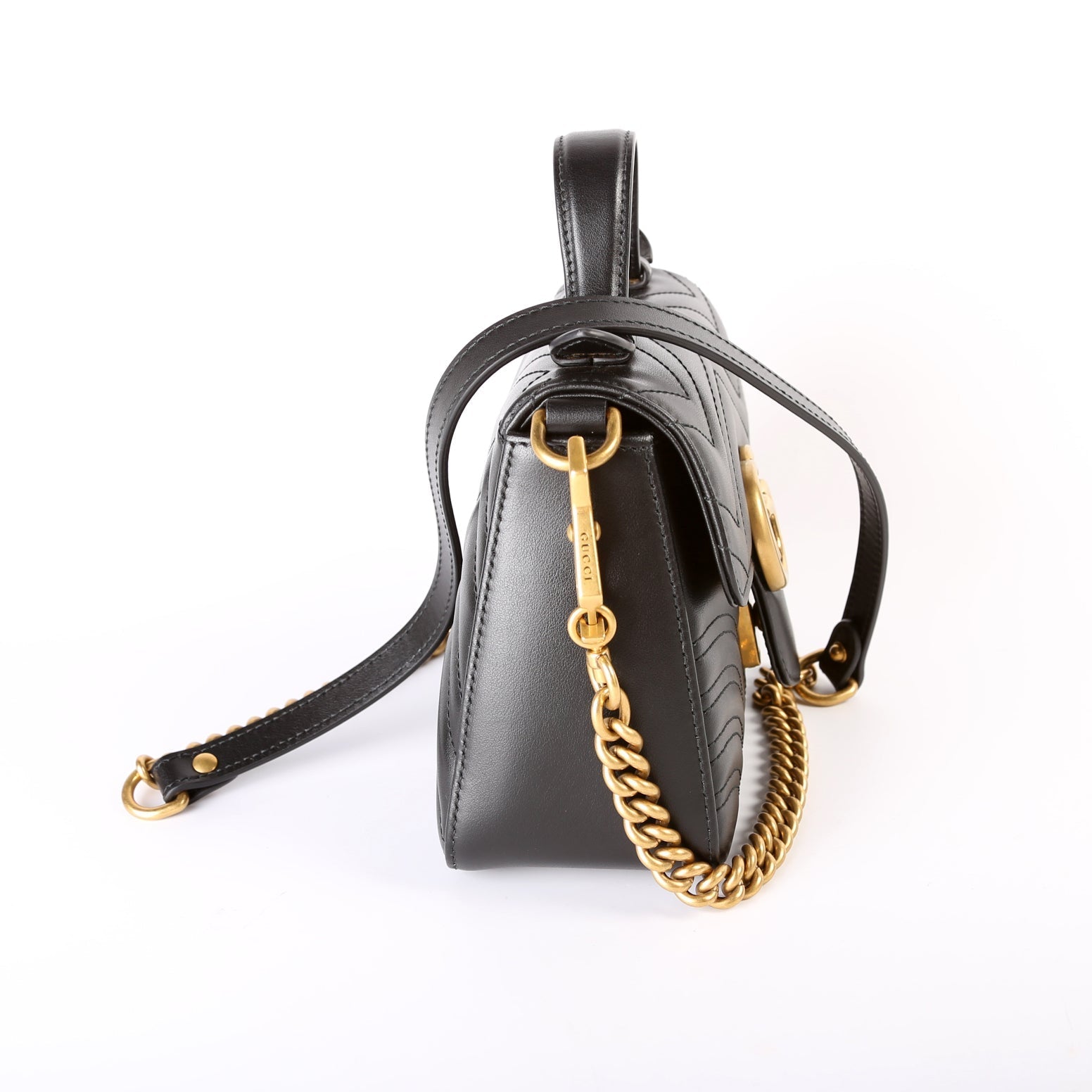 Gucci Marmont Mini Top Handle Travel Bag Handle 3