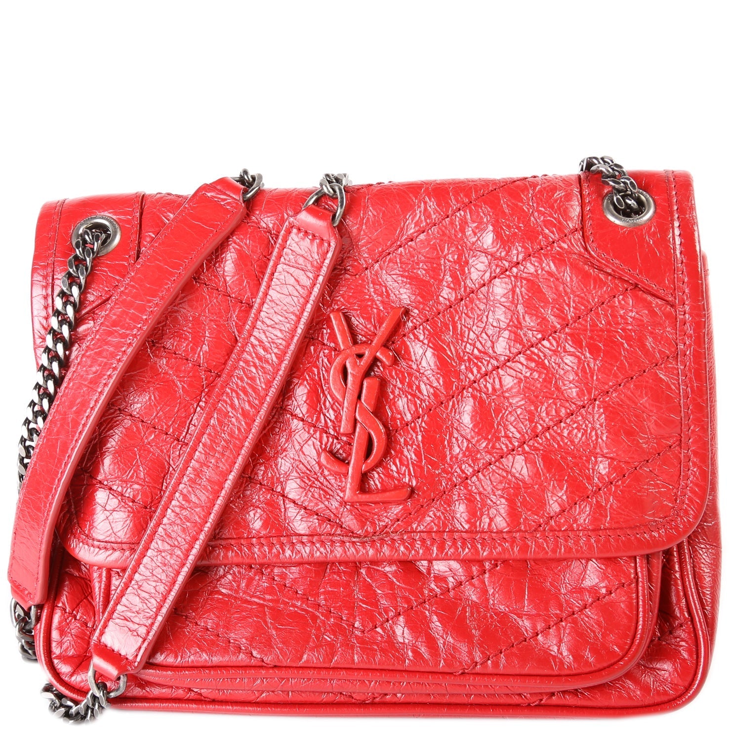 YSL Saint Laurent Saint Laurent Niki Baby Crinkle Bag Leather Travel Bag