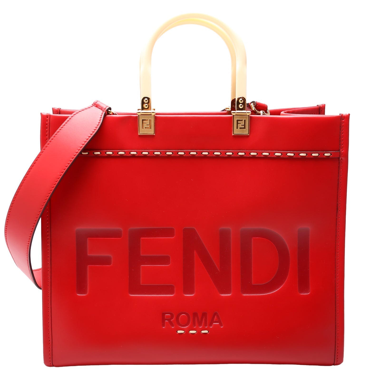 Fendi Sunshine Shopper 8Bh386 Bag Leather Medium Travel Bag