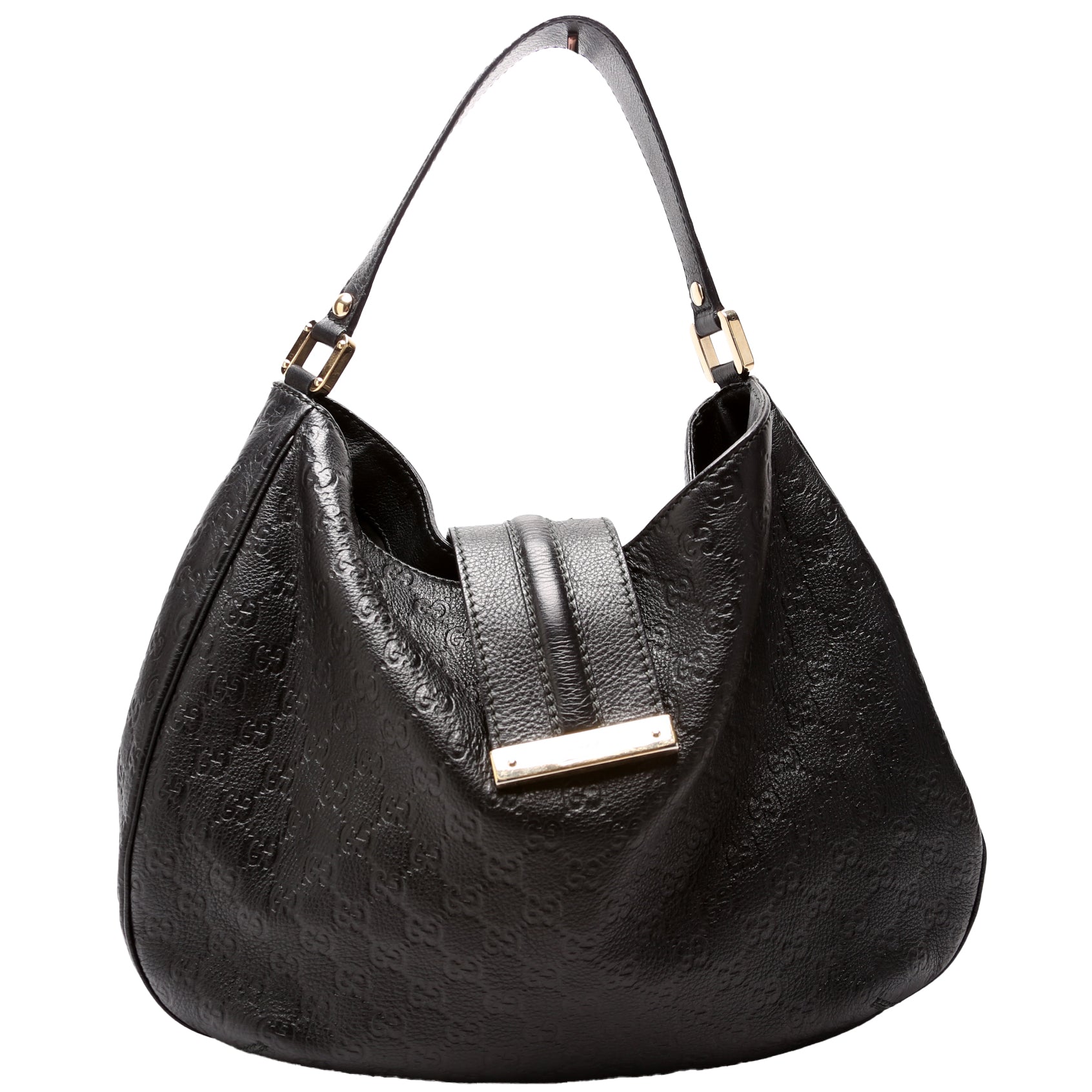 Gucci GG Leather Large Shoulder Bag Hobo 1