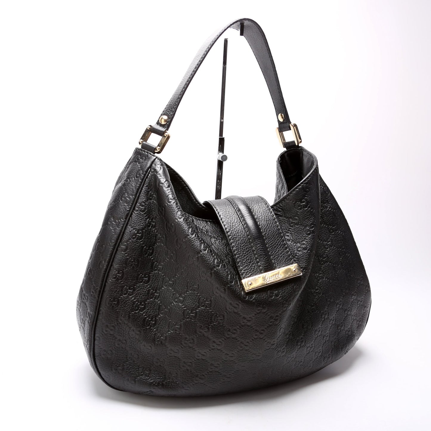 Gucci GG Leather Large Shoulder Bag Hobo 1