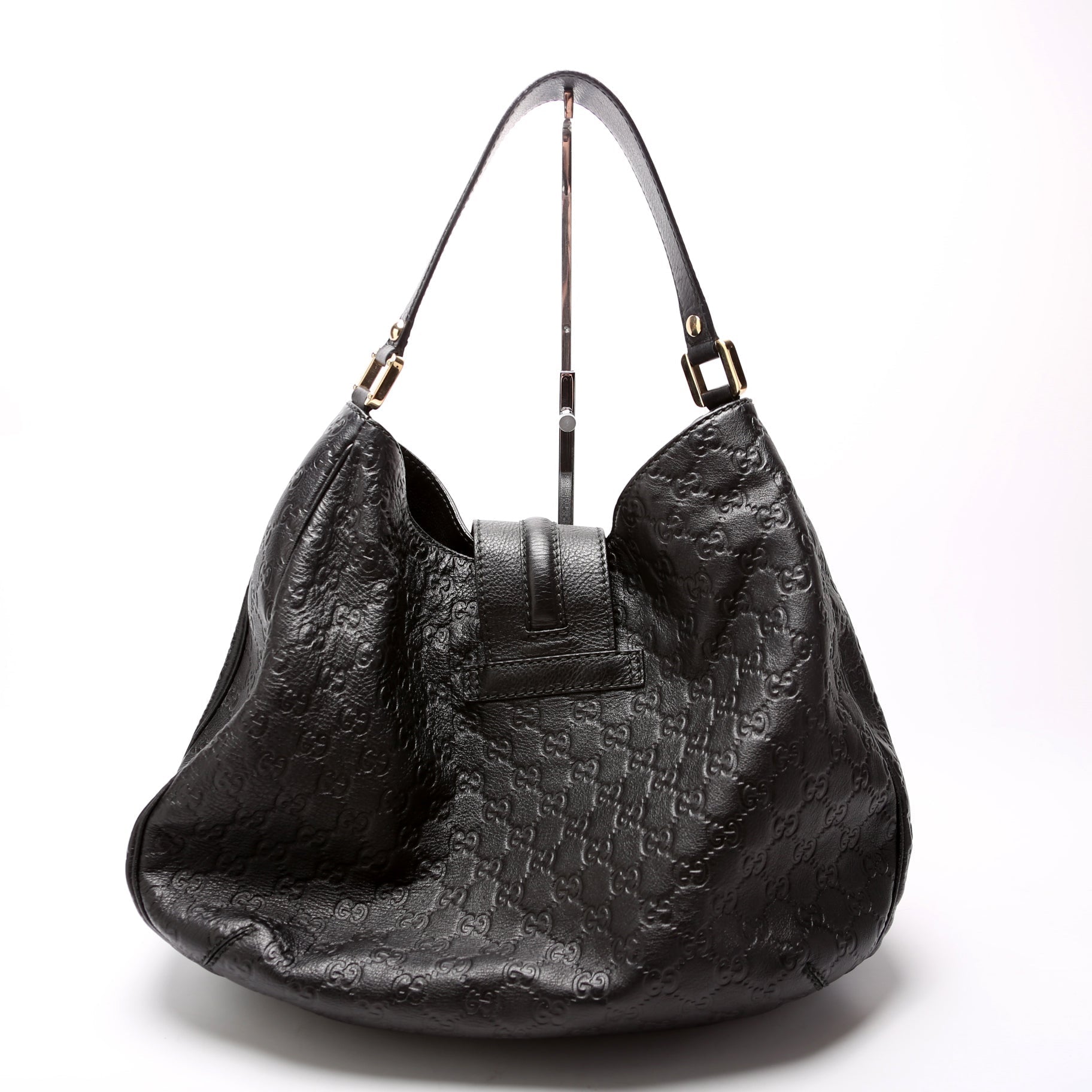 Gucci GG Leather Large Shoulder Bag Hobo 1