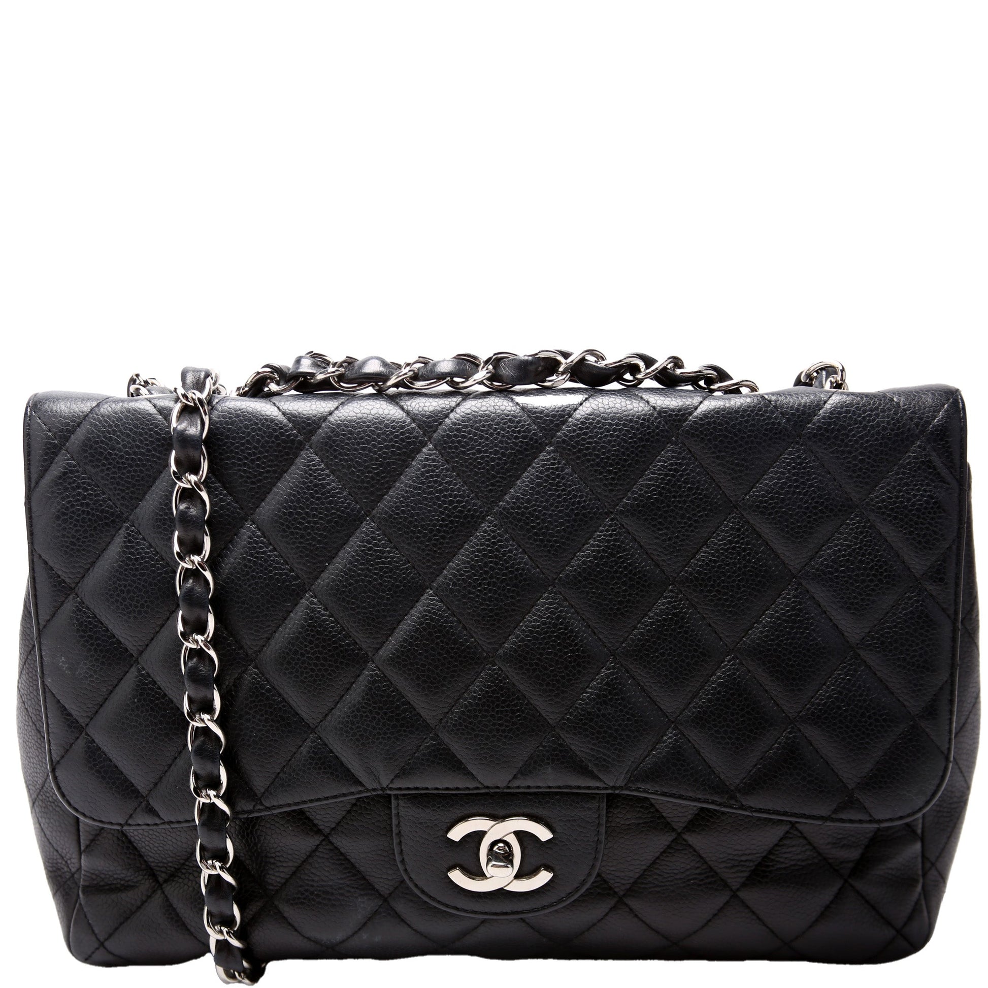 Chanel Classic Flap Jumbo Caviar 10-13M Handbag 10 13M