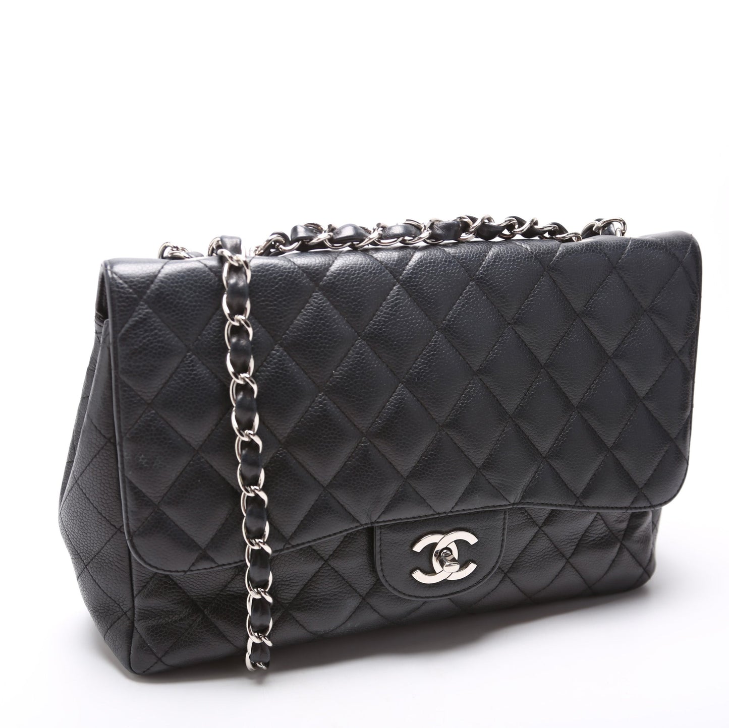 Chanel Classic Flap Jumbo Caviar 10-13M Handbag 10 13M