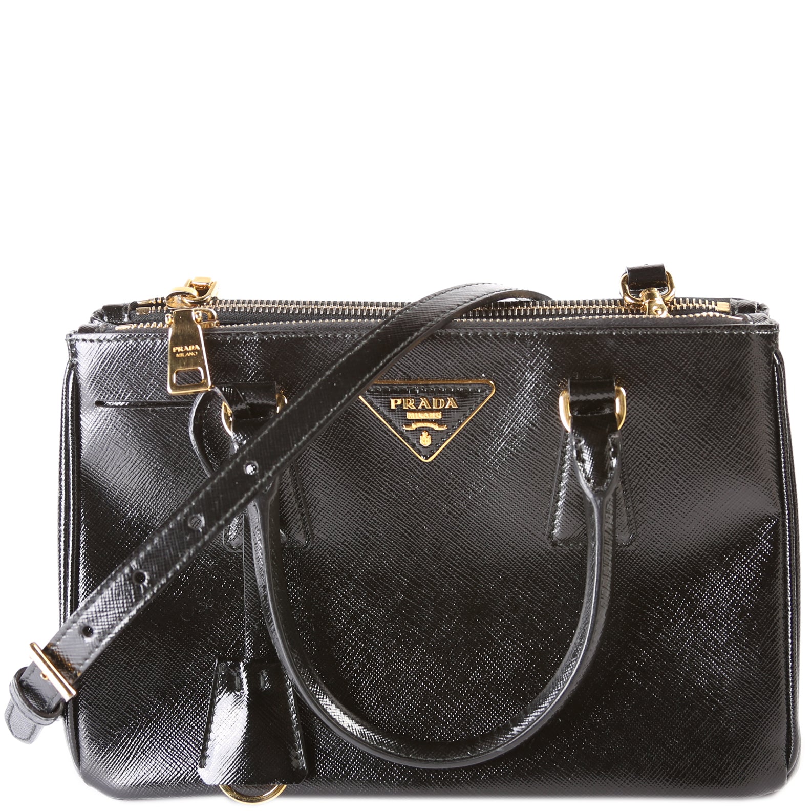 Prada Saffiano Vernic Crossbody Bag Mini