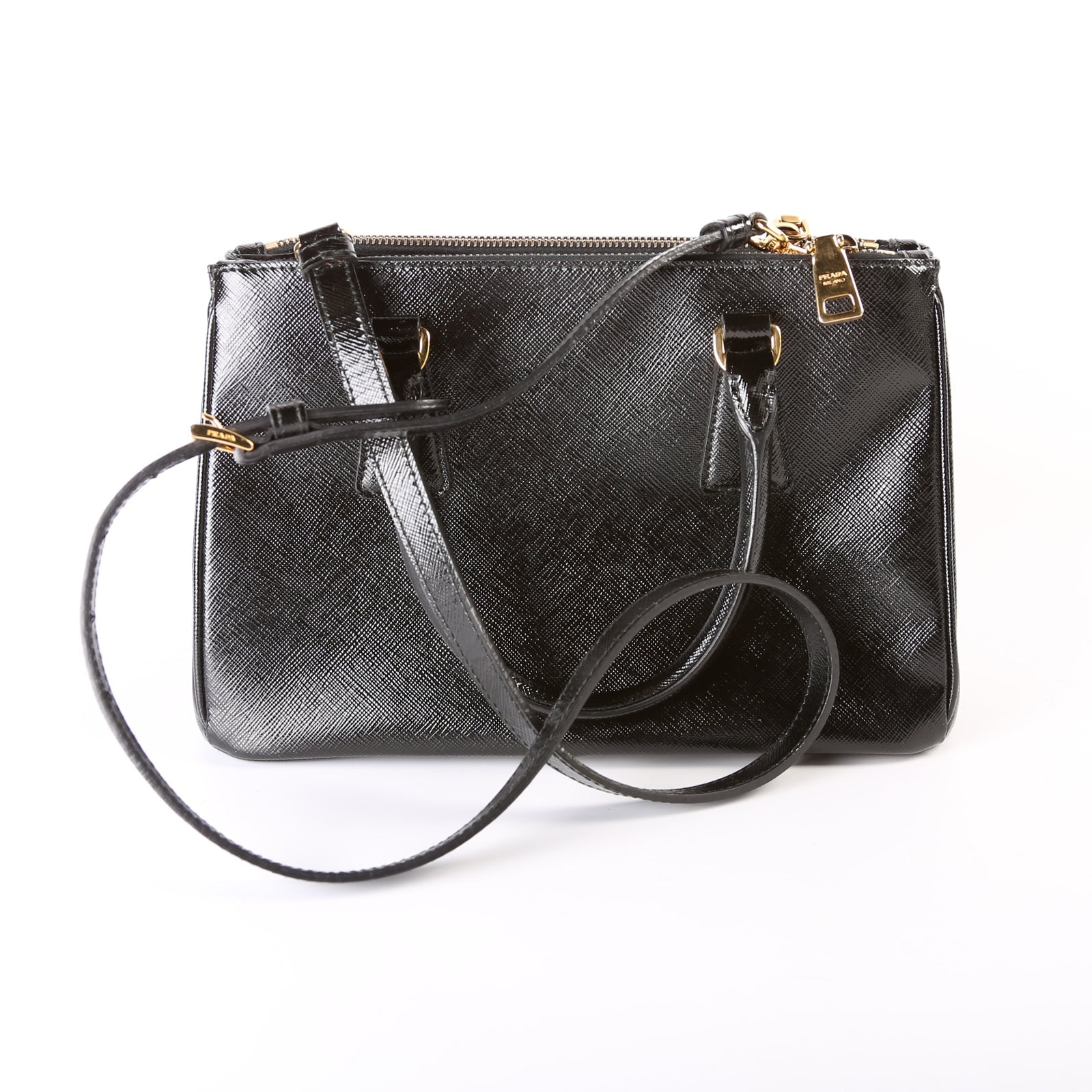 Prada Saffiano Vernic Crossbody Bag Mini