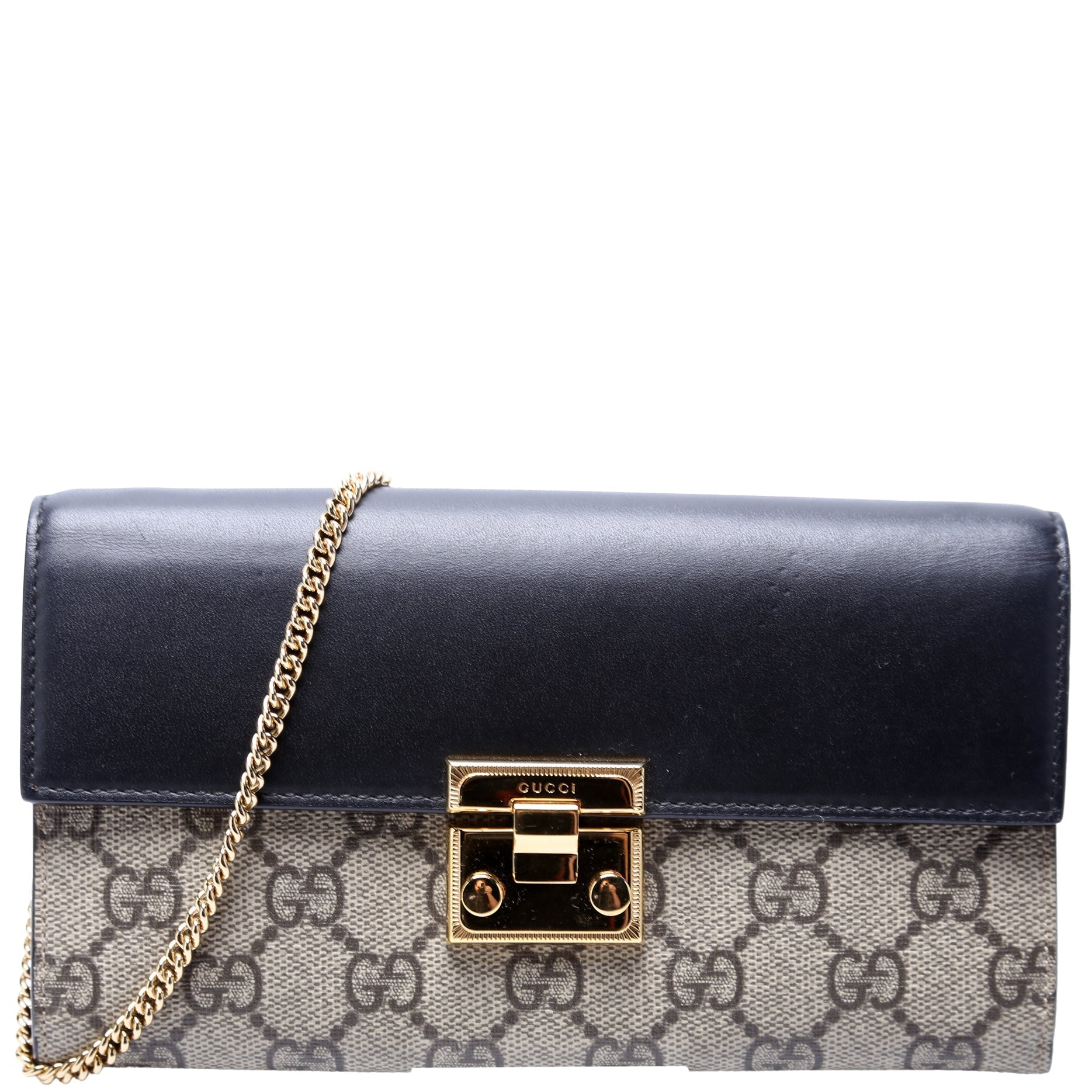 Gucci Padlock Chain Wallet Case