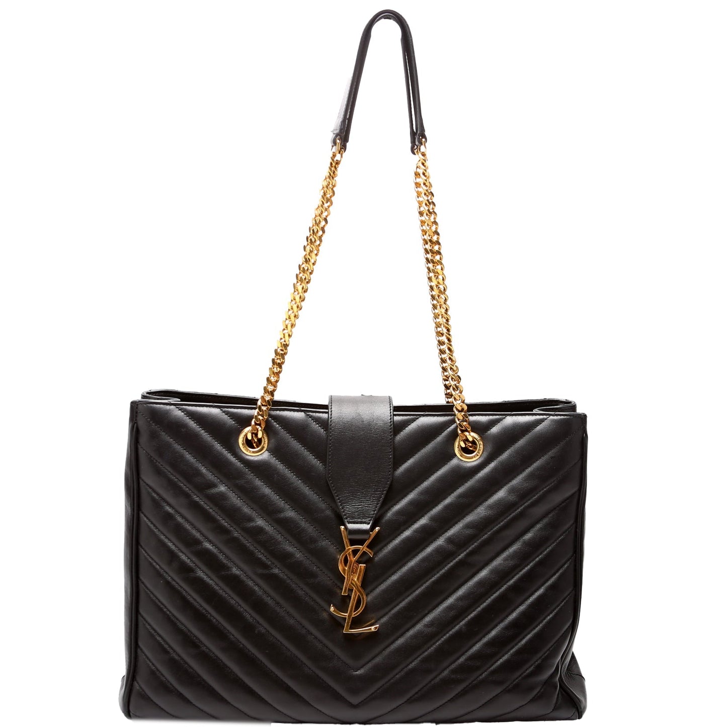 YSL Saint Laurent Saint Laurent Cassandre Lambskin Shopping Tote Bag