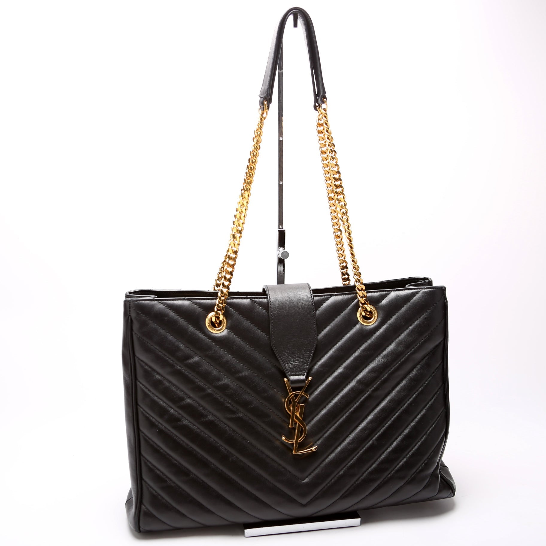 YSL Saint Laurent Saint Laurent Cassandre Lambskin Shopping Tote Bag