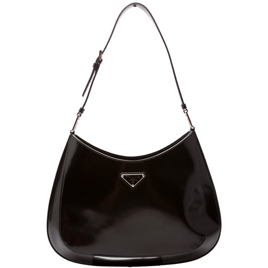 Prada Cleo Brushed Bag Leather Travel Bag