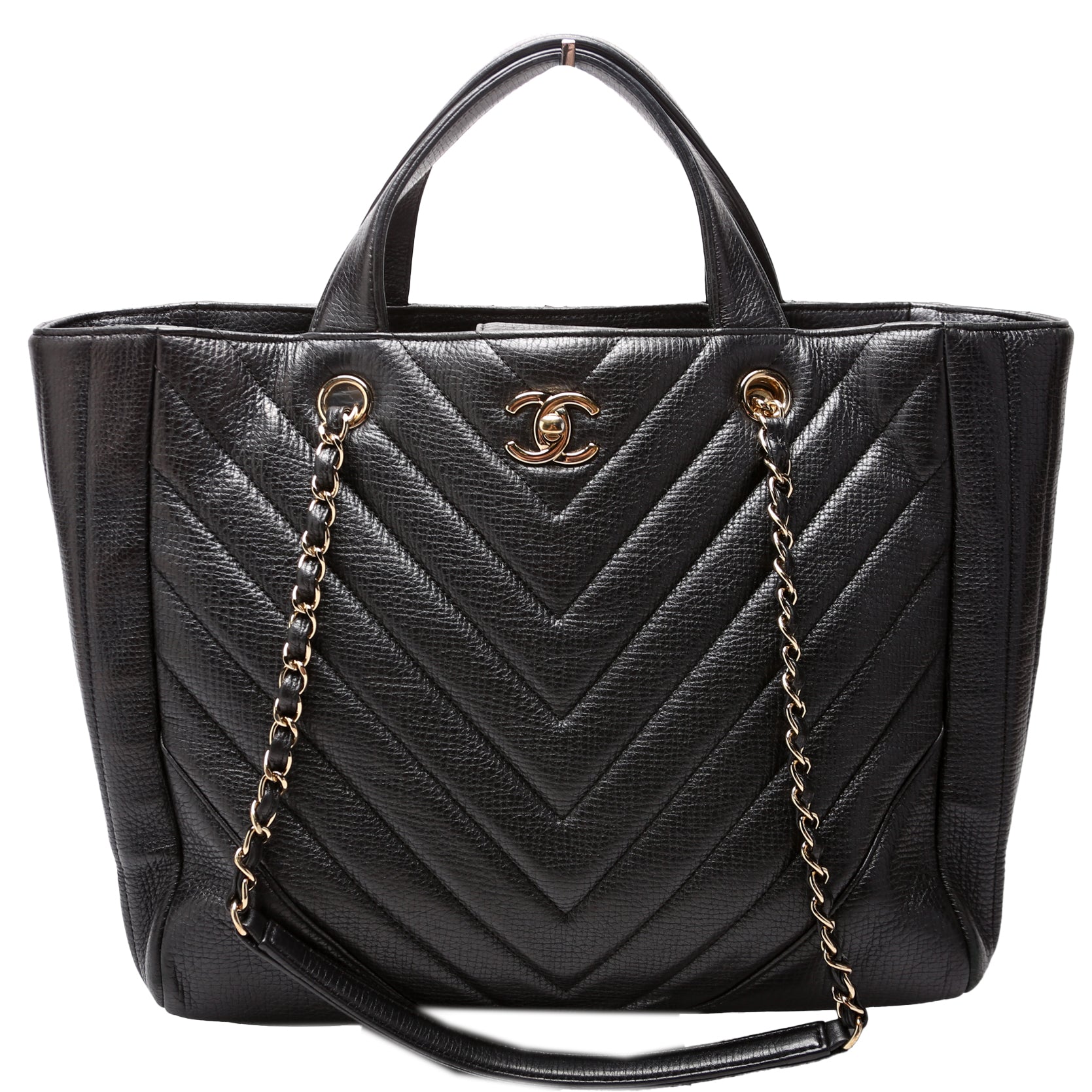 Chanel Chevron Statement 24M Tote Bag