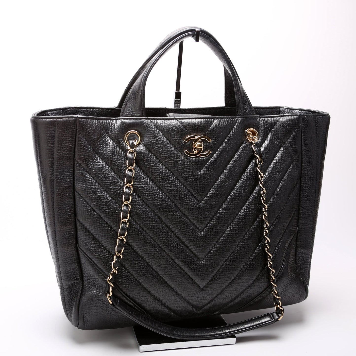 Chanel Chevron Statement 24M Tote Bag