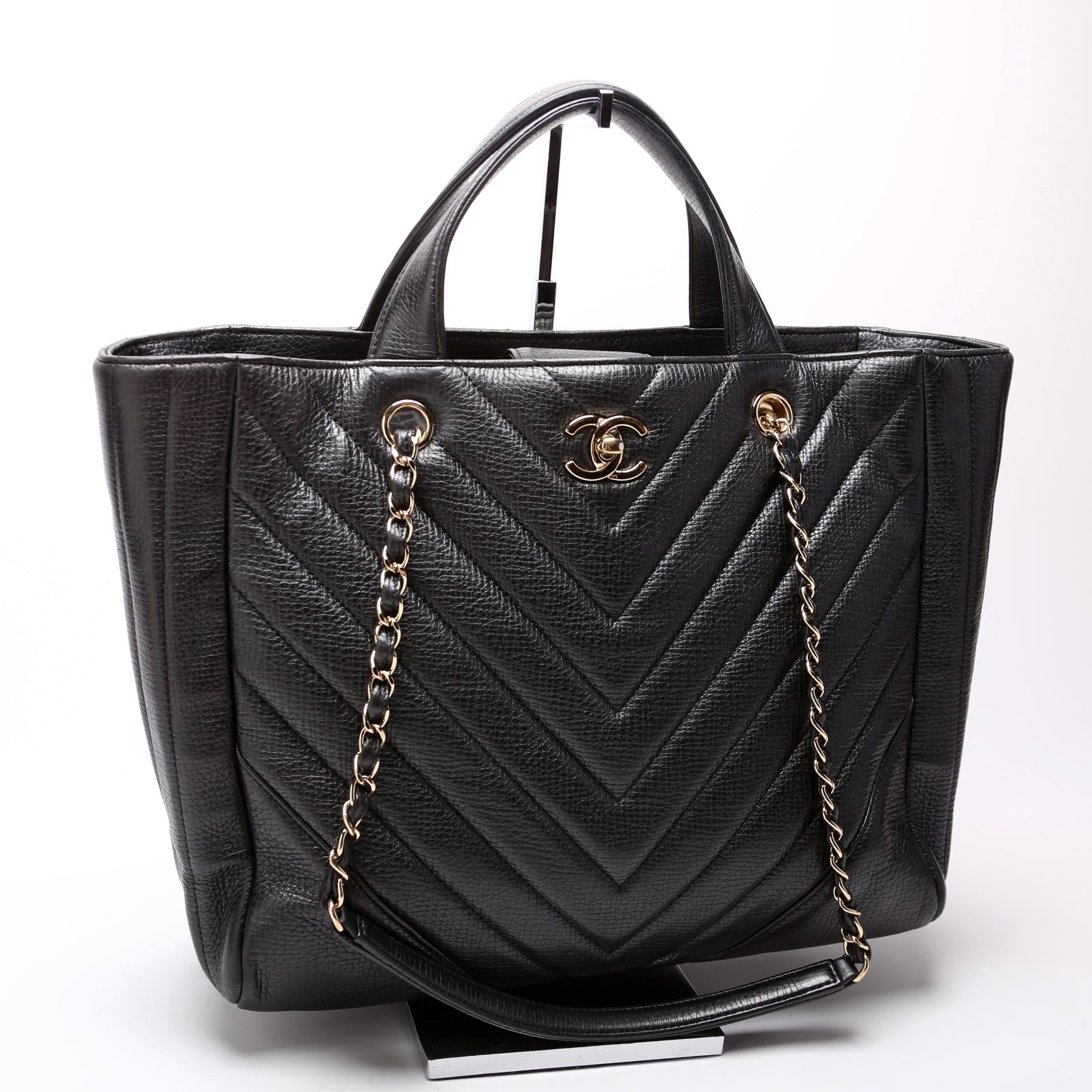 Chanel Chevron Statement 24M Tote Bag