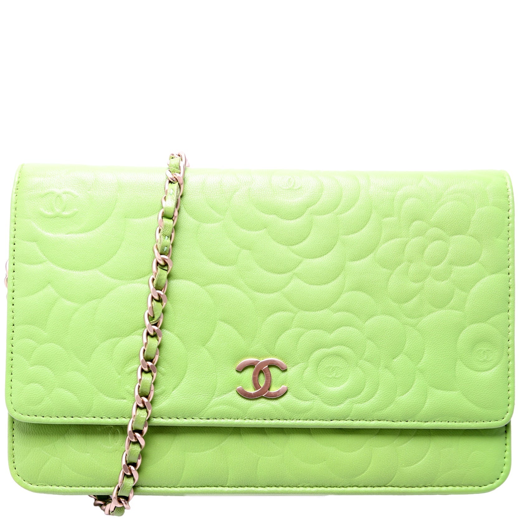 Chanel Camellia Embossed WOC 17M Clutch Bag