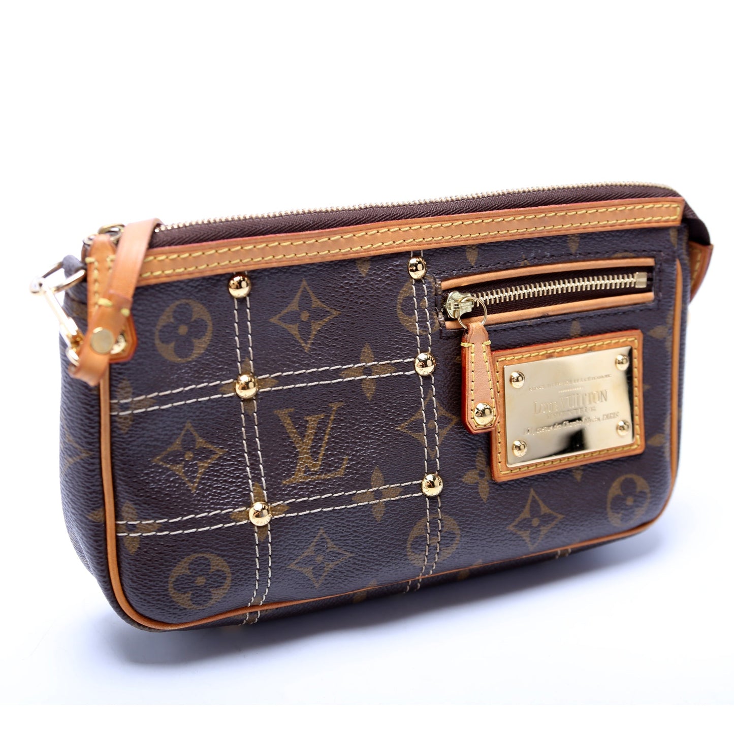 Louis Vuitton Riveting Pochette Accessories Monogram Clutch Bag