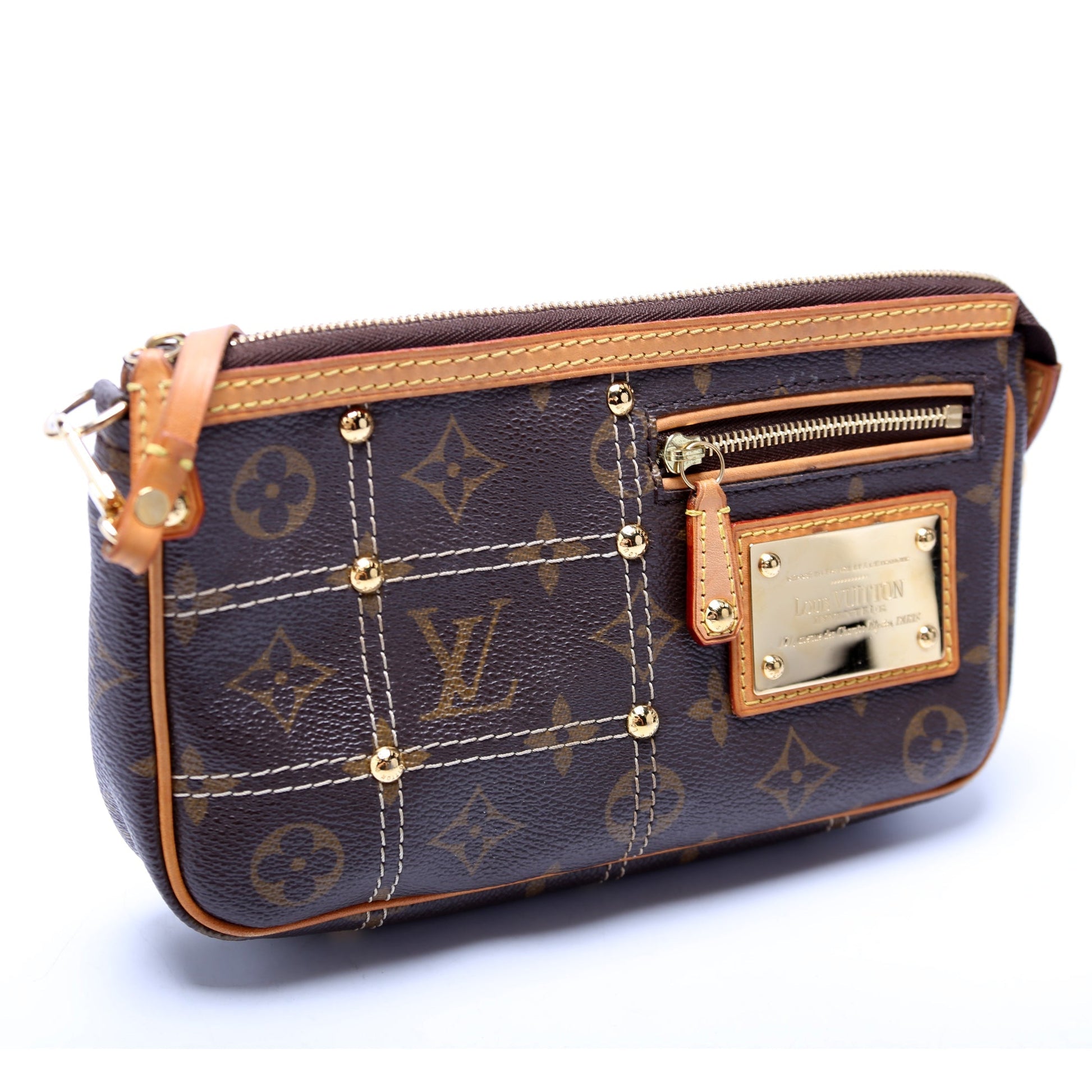 Louis Vuitton Riveting Pochette Accessories Monogram Clutch Bag