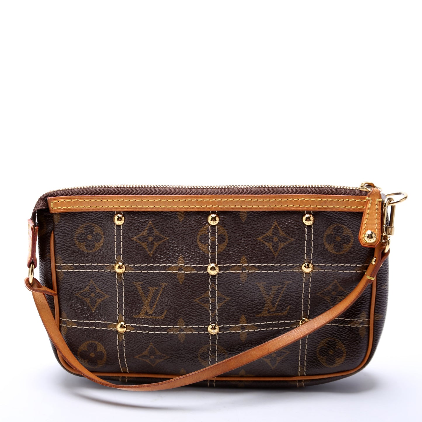 Louis Vuitton Riveting Pochette Accessories Monogram Clutch Bag