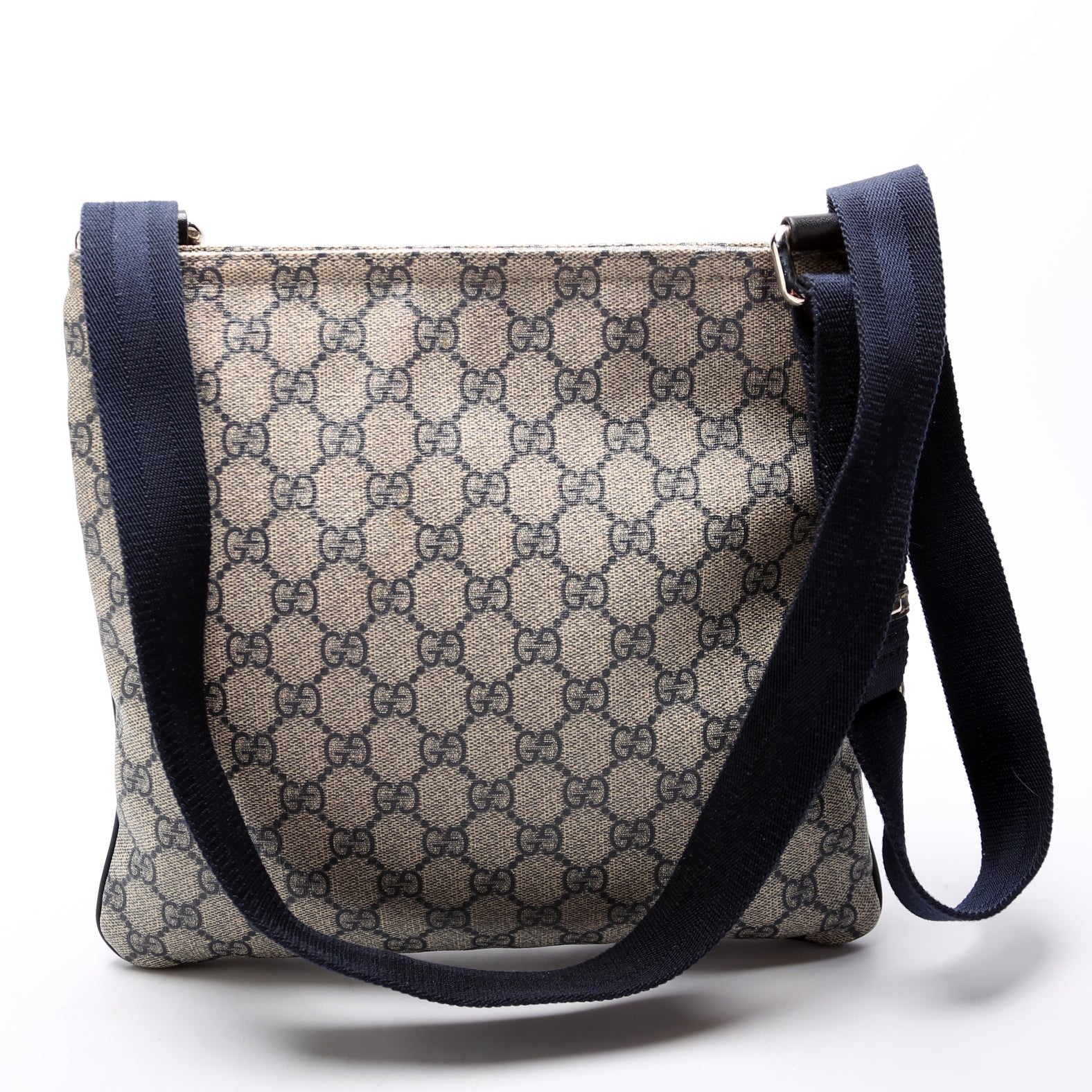Gucci GG Supreme Flat Zip Messenger Shoes