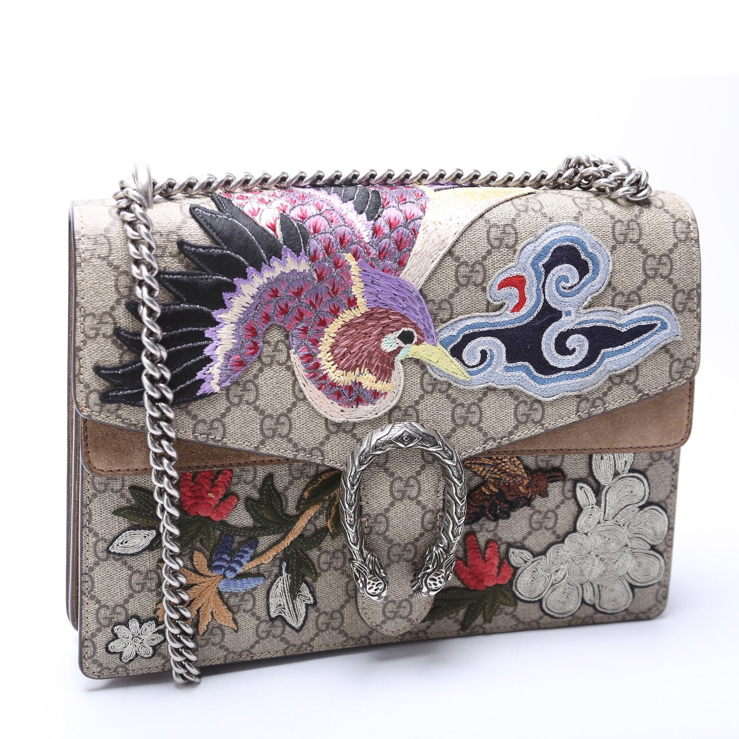 Gucci Dionysus GG Bird Embroidered Medium Shoulder Bag