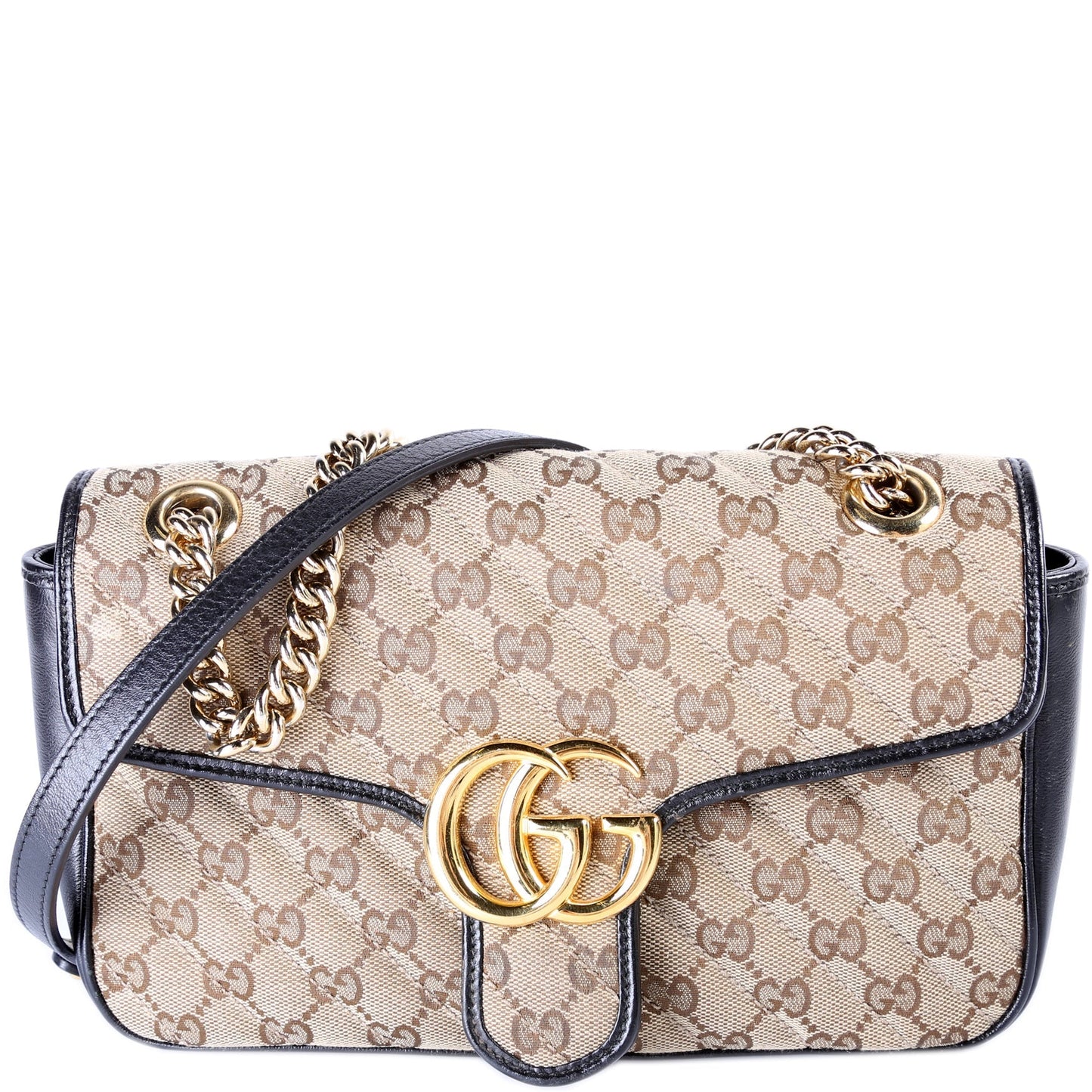 Gucci Marmont GG Canvas Small Flap Shoulder Bag