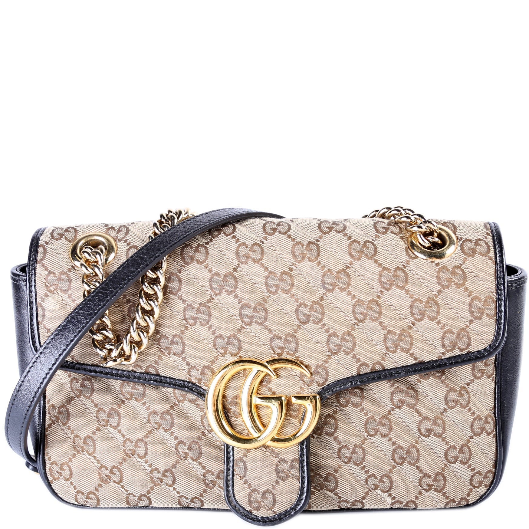 Gucci Marmont GG Canvas Small Flap Shoulder Bag