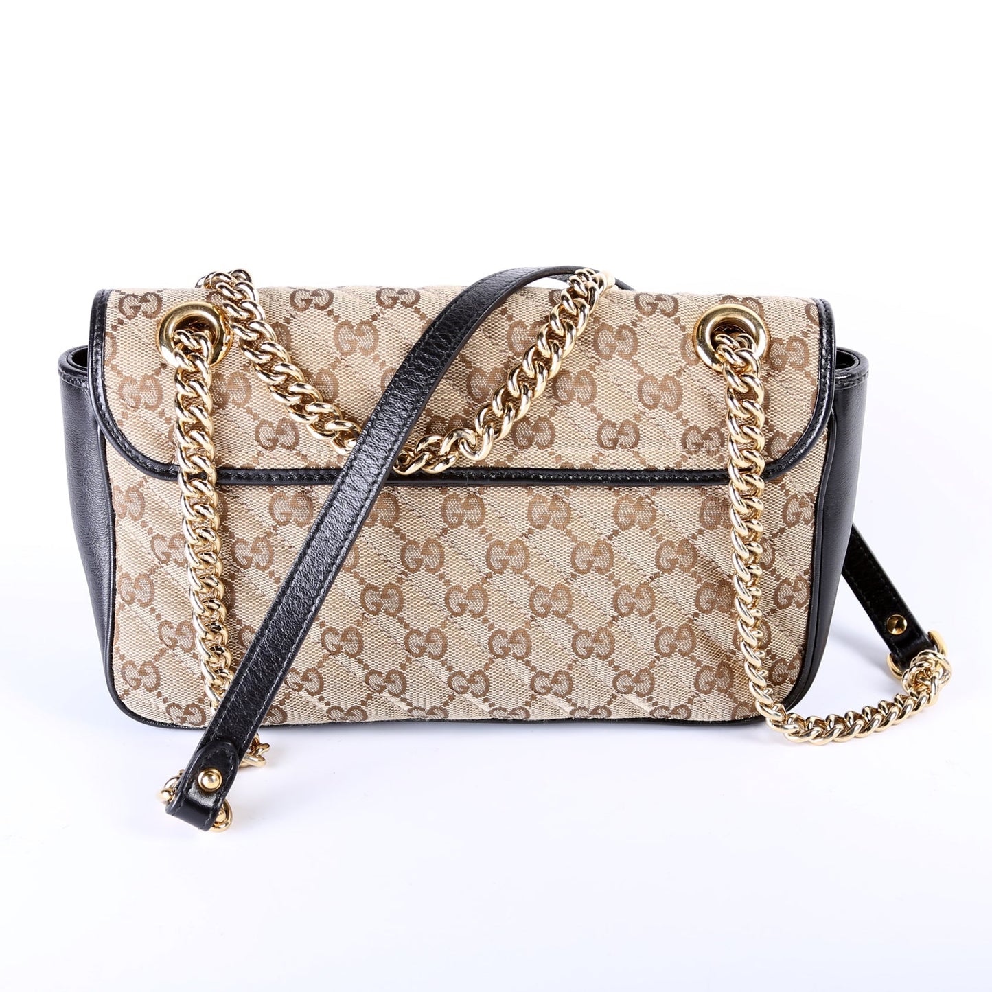 Gucci Marmont GG Canvas Small Flap Shoulder Bag