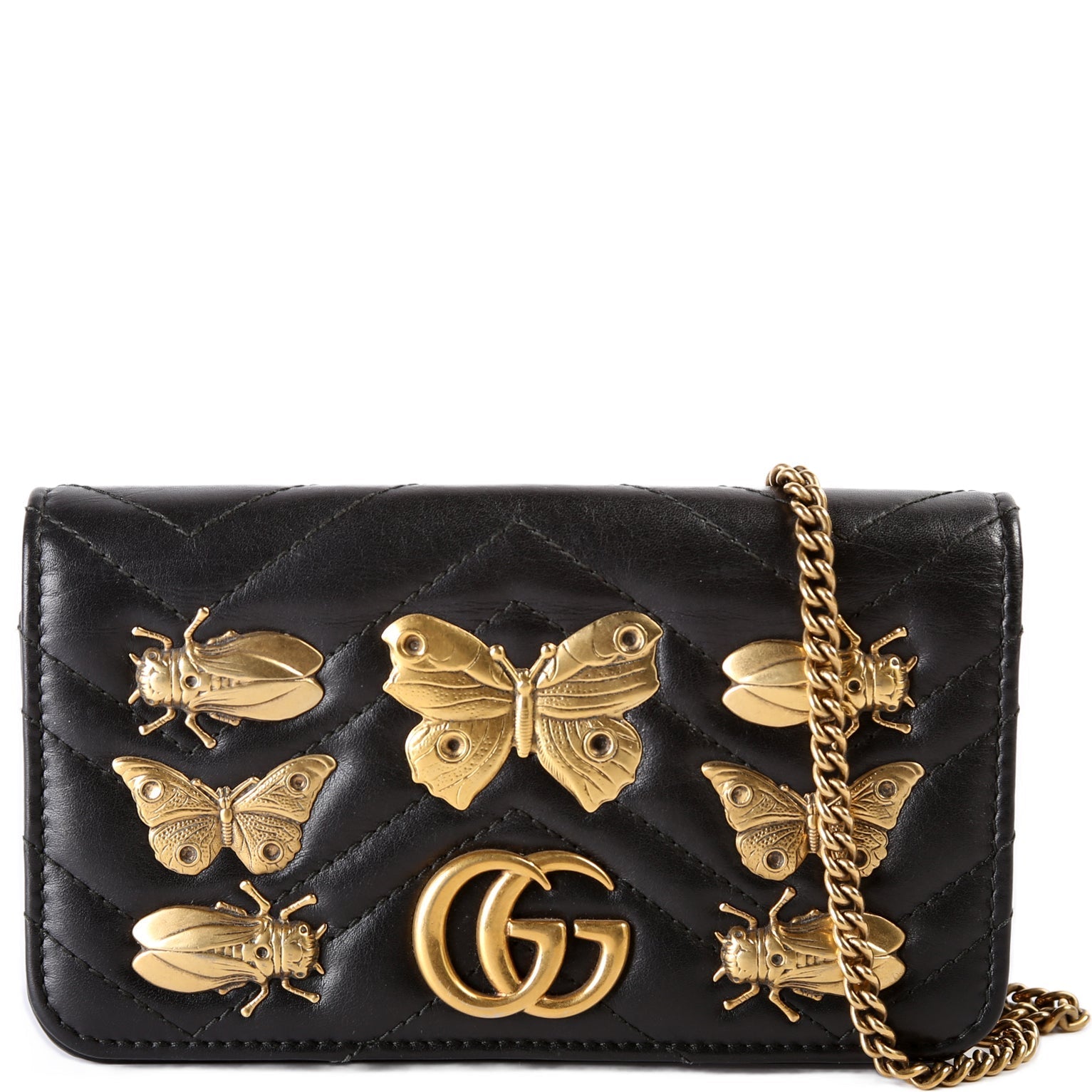 Gucci GG Marmont Animal Stud Dan Mini Travel Bag