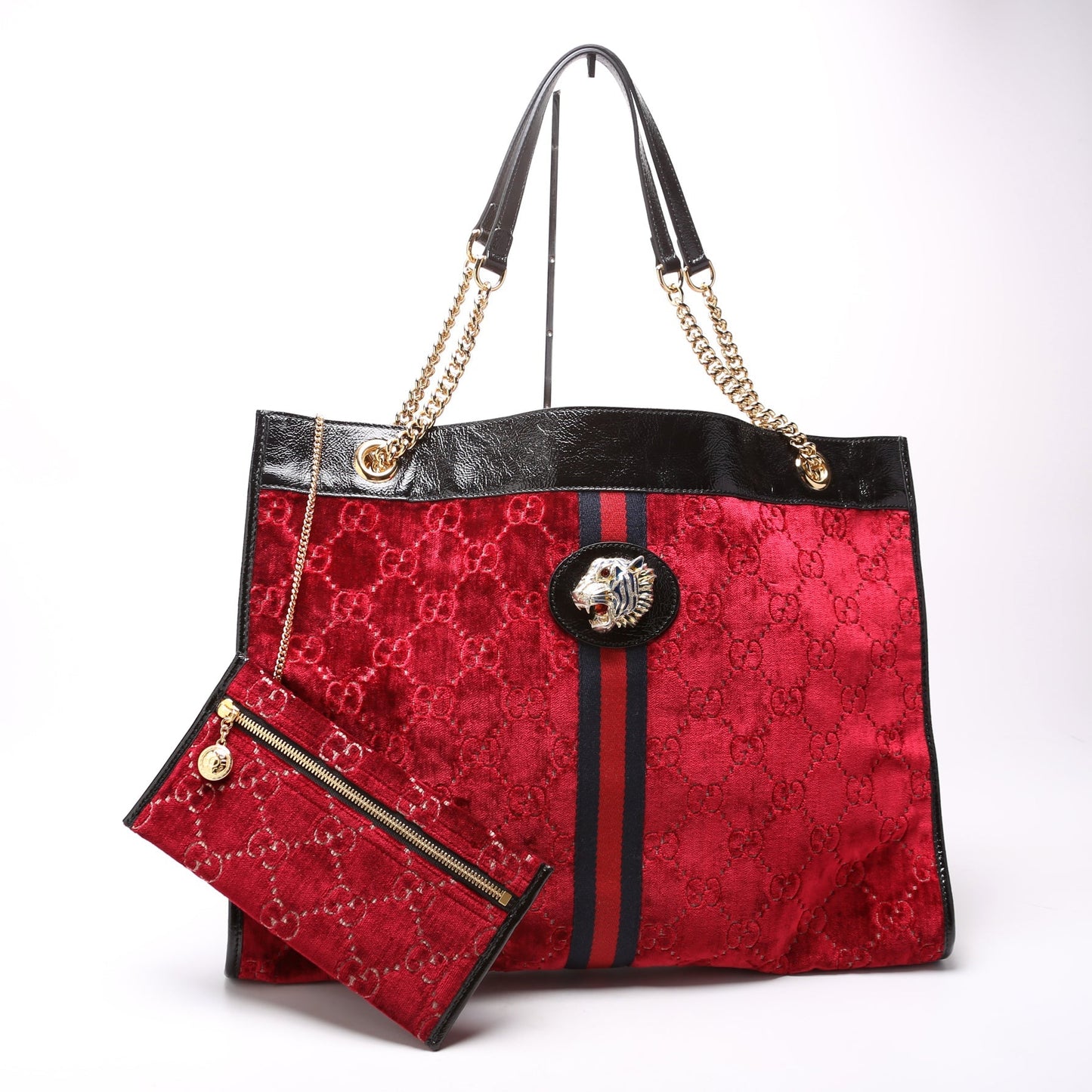 Gucci GG Velvet Rajah Tote Bag