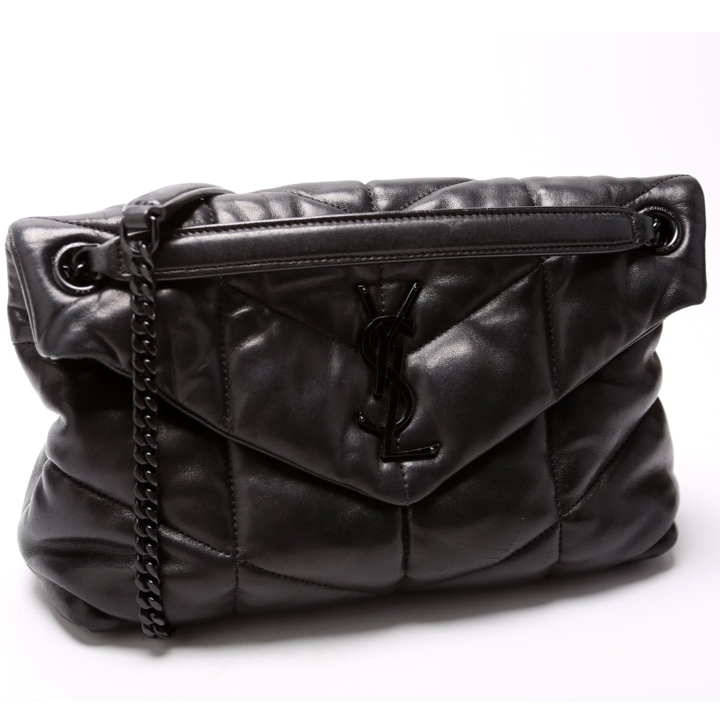 YSL Saint Laurent Puffer Bag Lambskin Quilted Small Travel Bag Small Lambskin 2