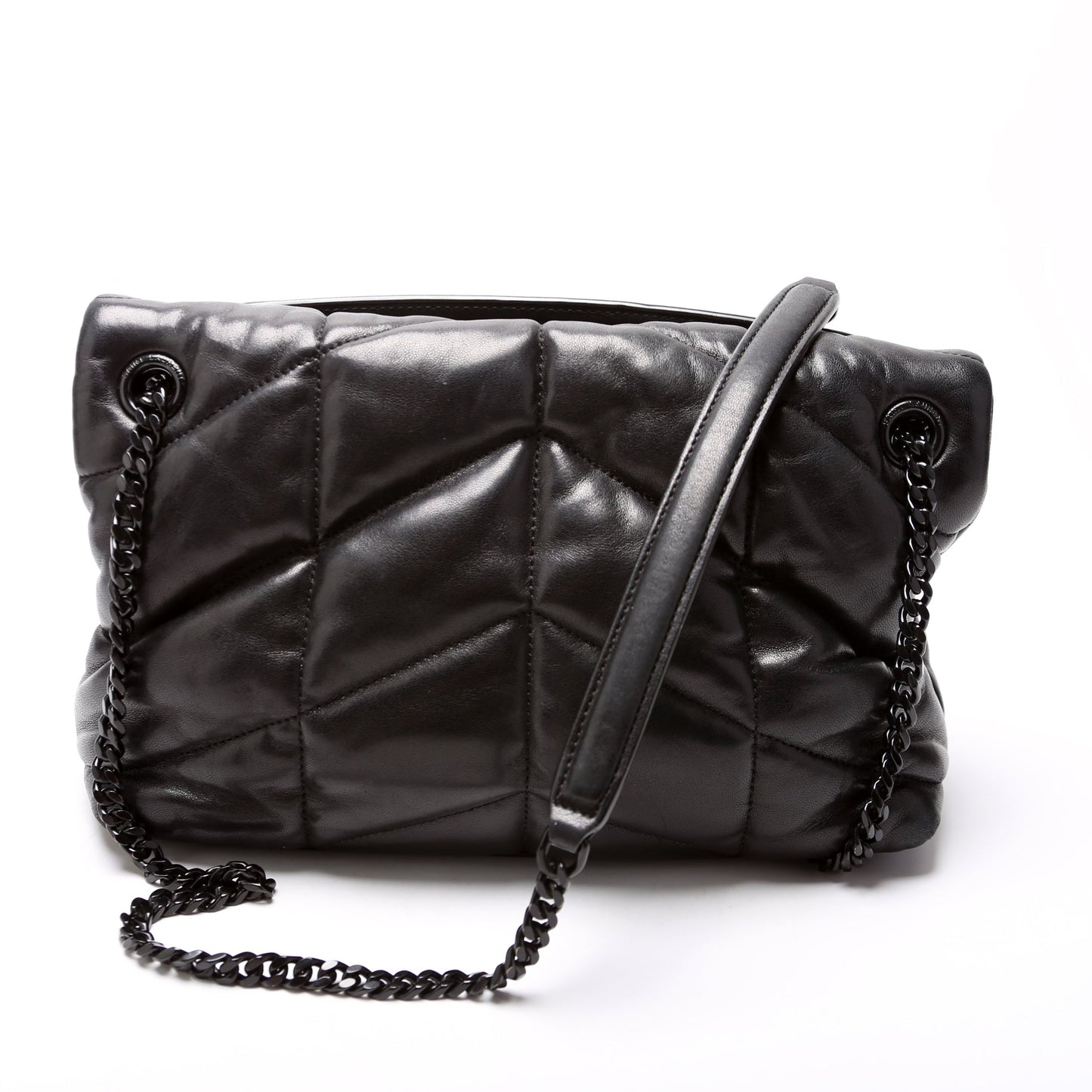 YSL Saint Laurent Puffer Bag Lambskin Quilted Small Travel Bag Small Lambskin 2
