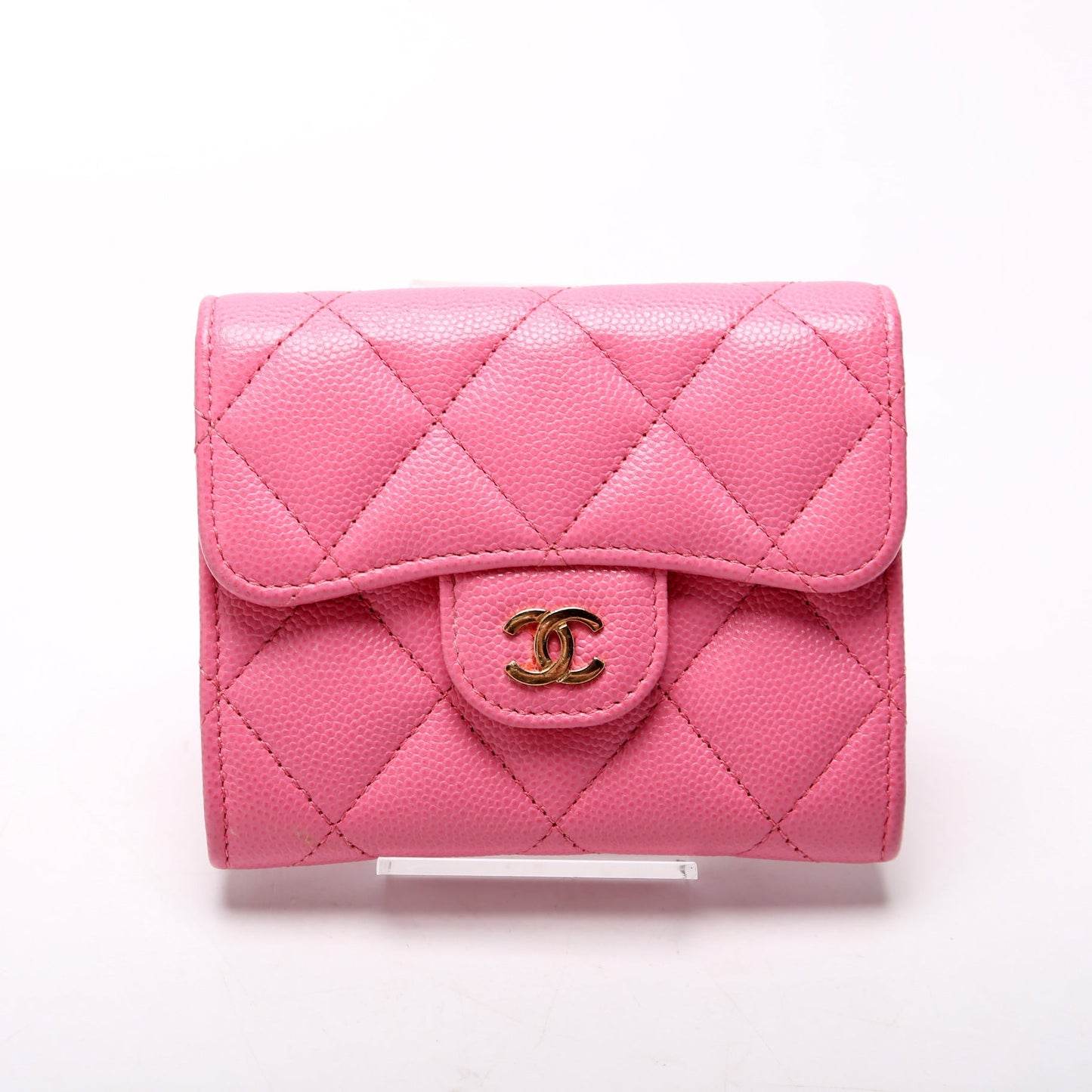 Chanel CC Flap Card Holder On Caviar Wallet Case