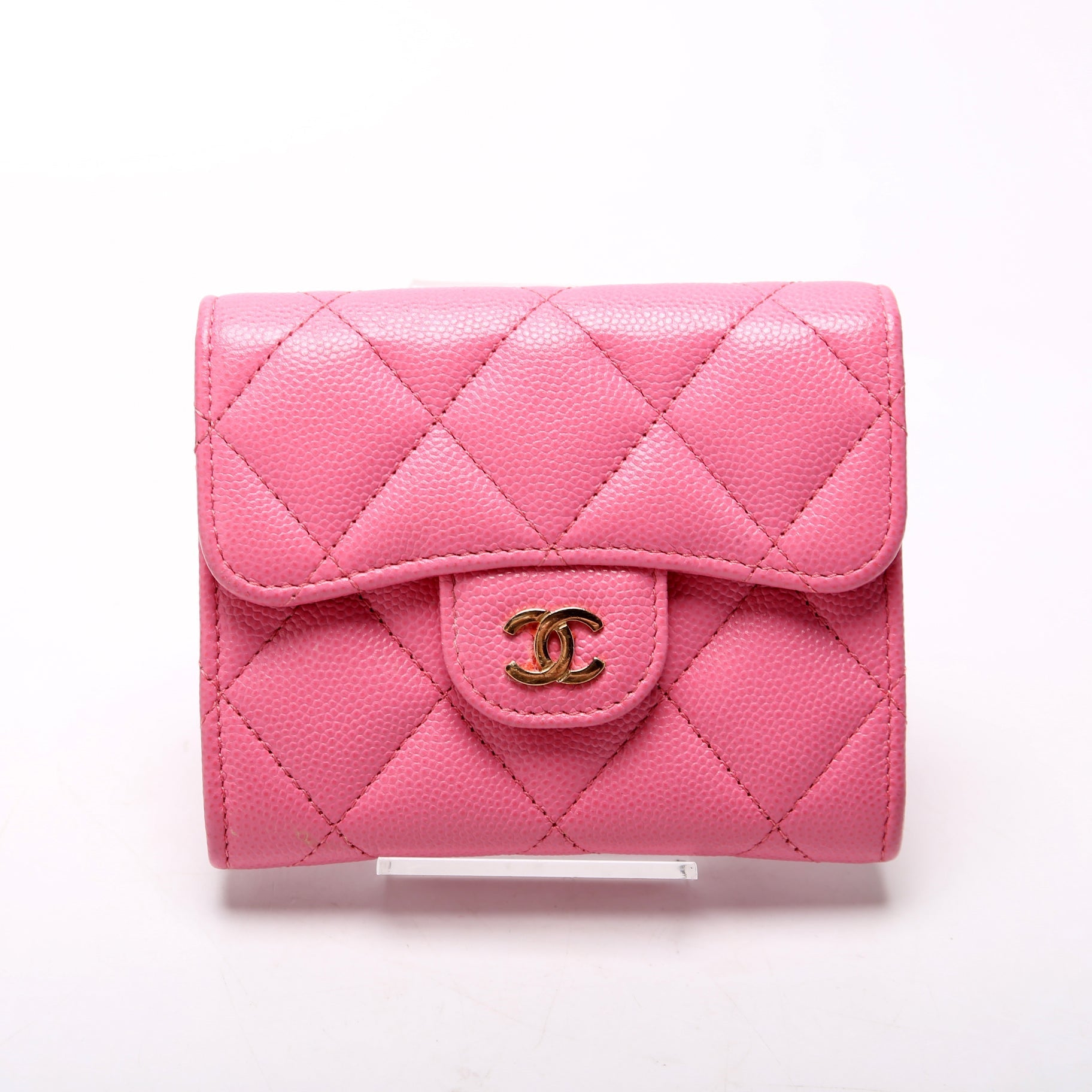 Chanel CC Flap Card Holder On Caviar Wallet Case