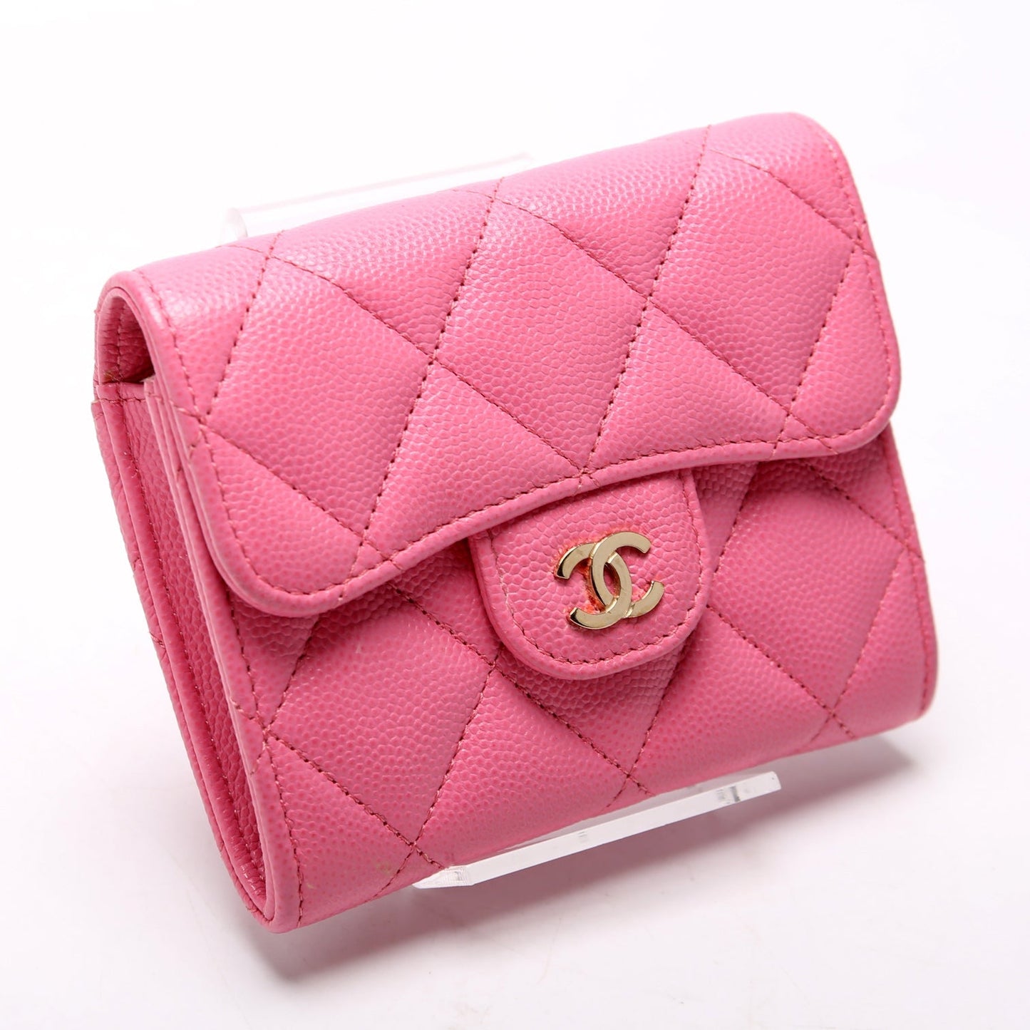Chanel CC Flap Card Holder On Caviar Wallet Case