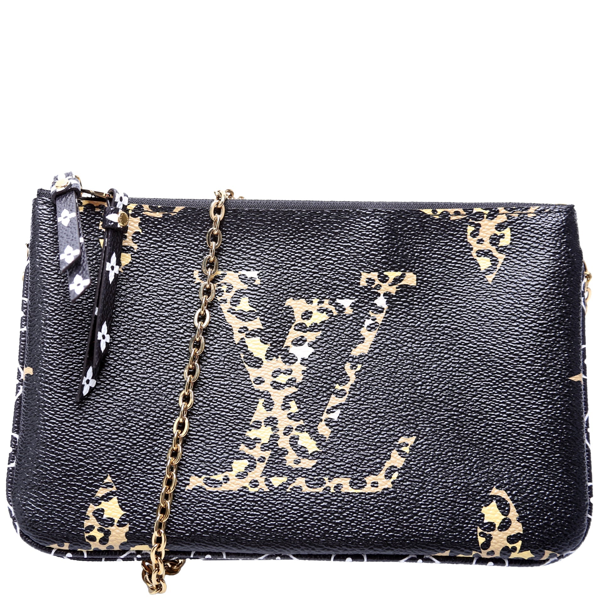 Louis Vuitton Double Zip Pochette Jungle Clutch Bag