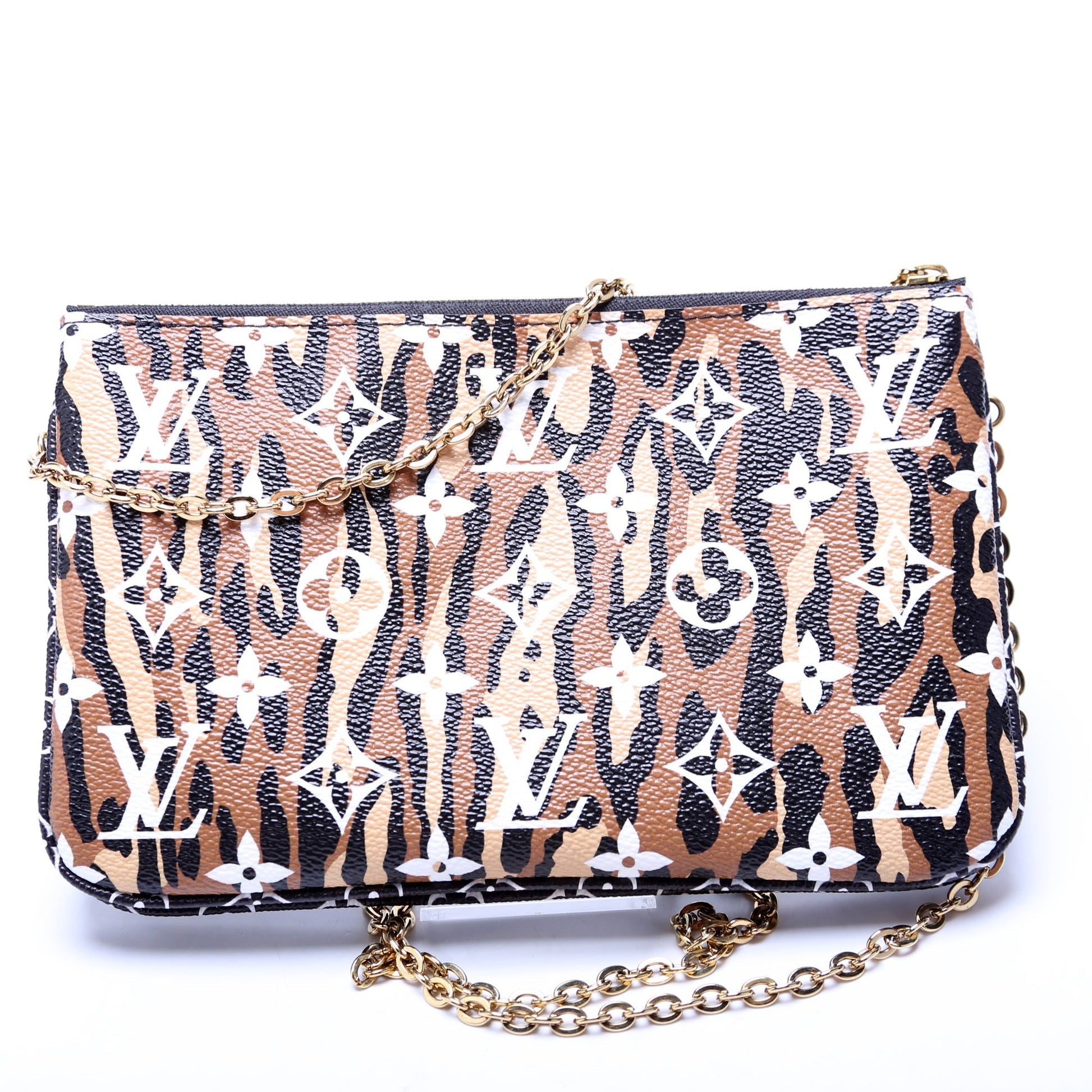 Louis Vuitton Double Zip Pochette Jungle Clutch Bag