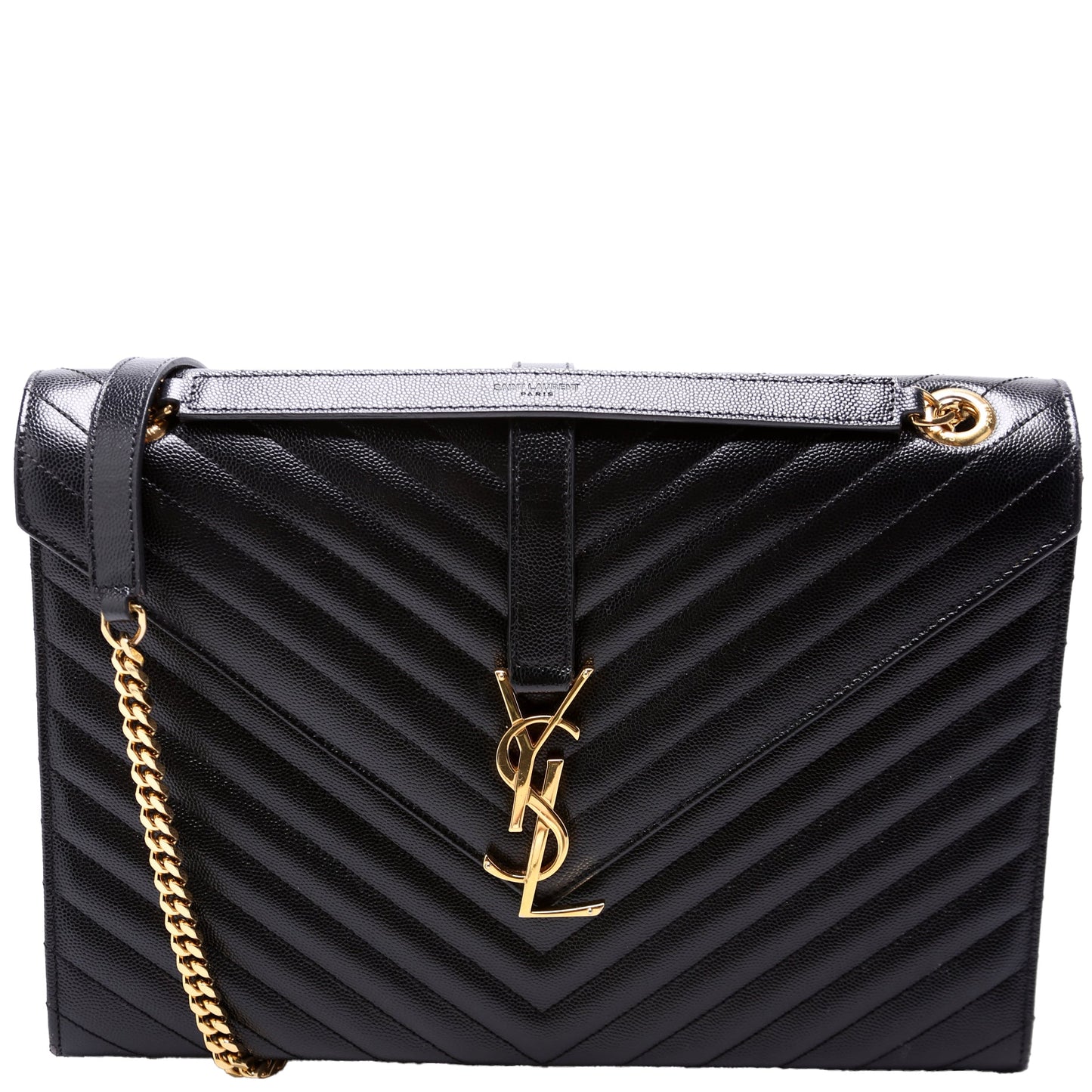 YSL Saint Laurent Envelope Chevron Bag Large Travel Bag 34203 600166 354118