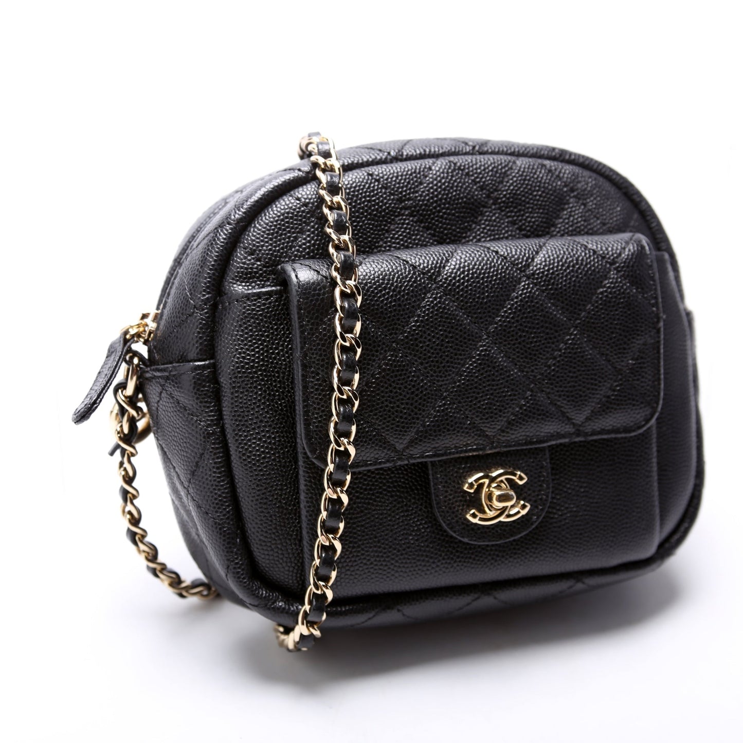 Chanel CC Day Camera Quilted Caviar 27M Handbag