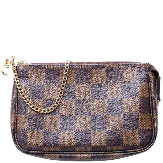 Louis Vuitton Pochette Accessories Ebene Damier Clutch Bag Ebene 12