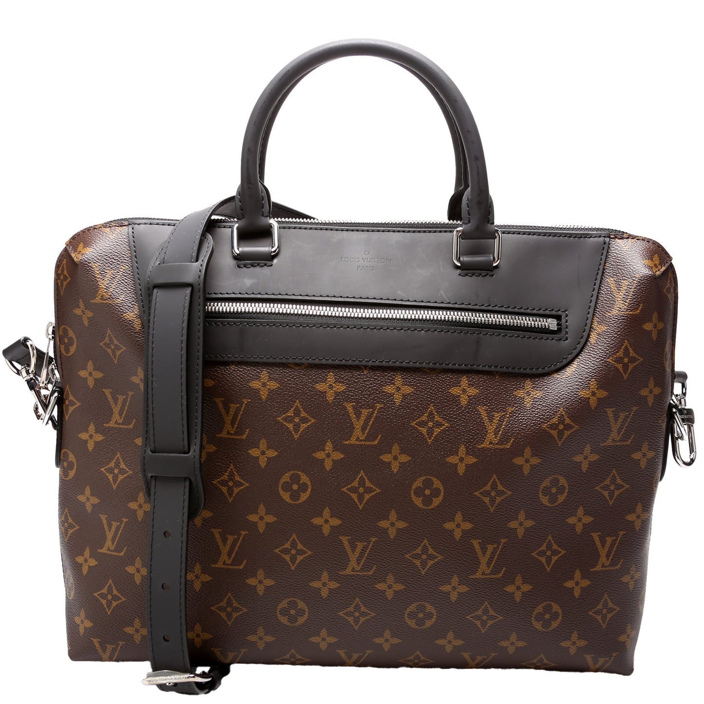 Louis Vuitton Porte Documents Jour Macassar Monogram Handbag