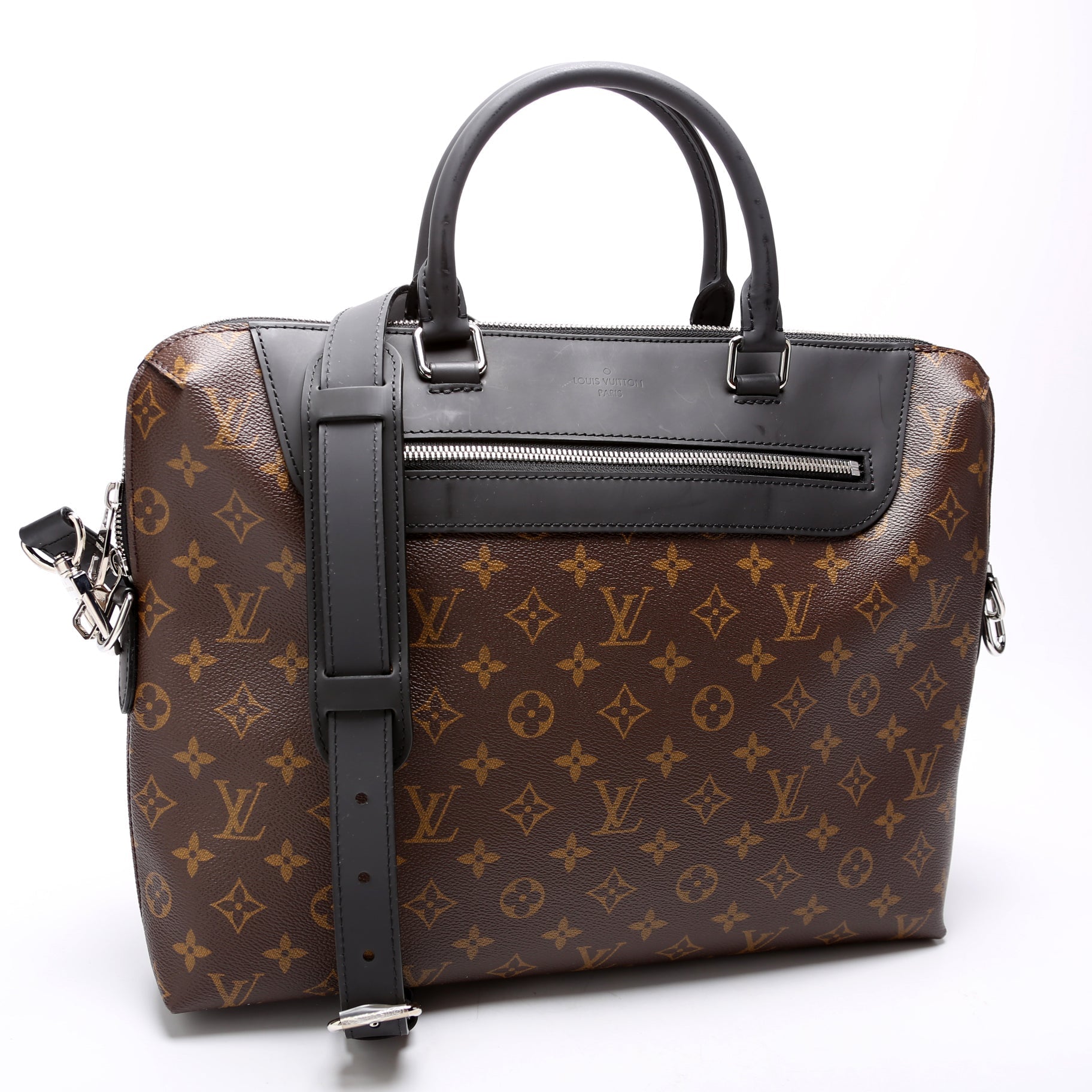 Louis Vuitton Porte Documents Jour Macassar Monogram Handbag