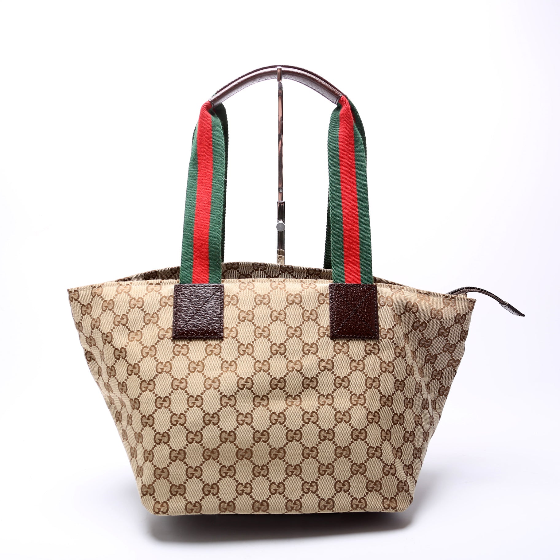 Gucci GG Web Canvas Bucket Tote Bag