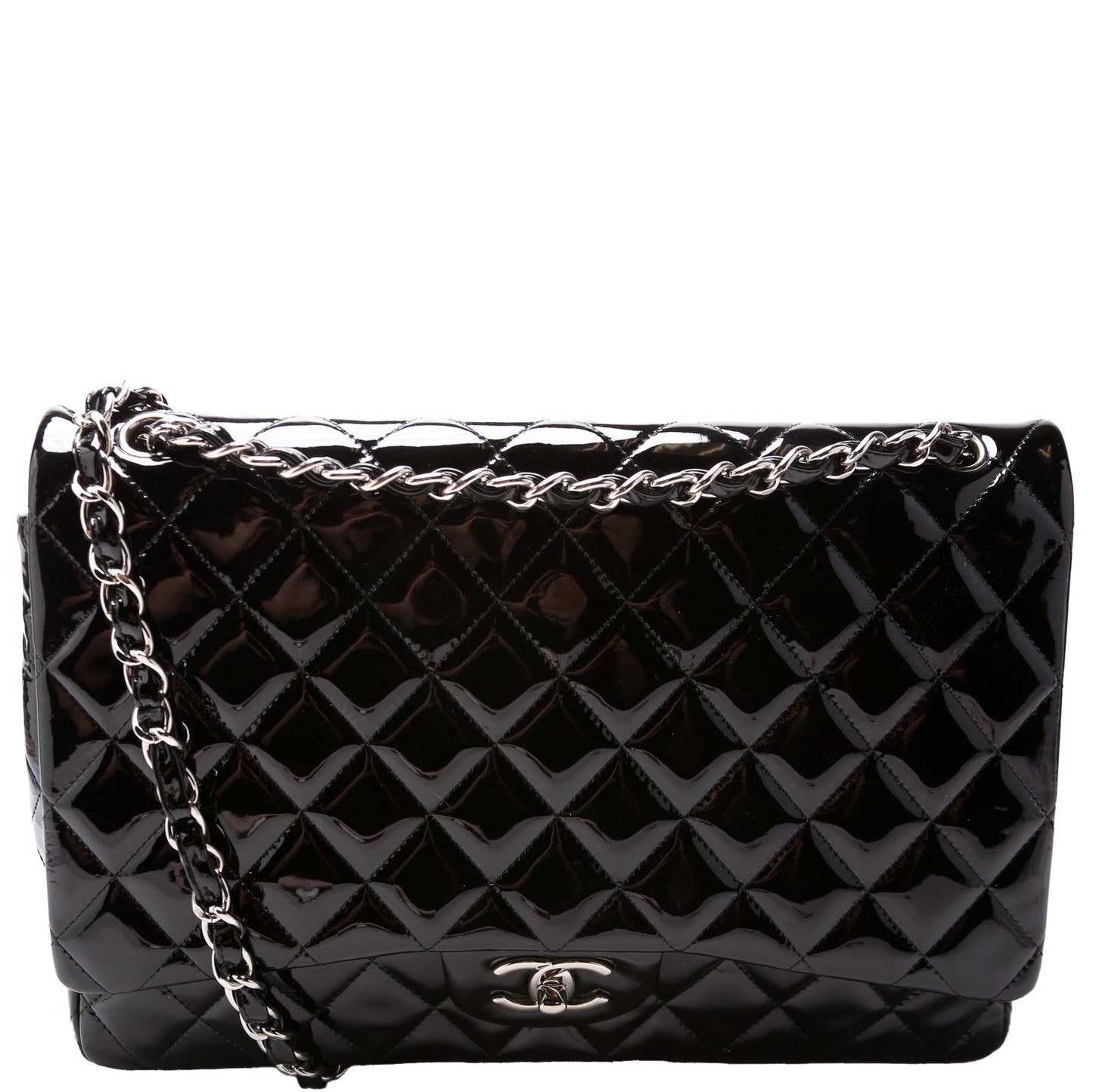 Chanel Classic Flap Maxi Patent 17-20M Handbag