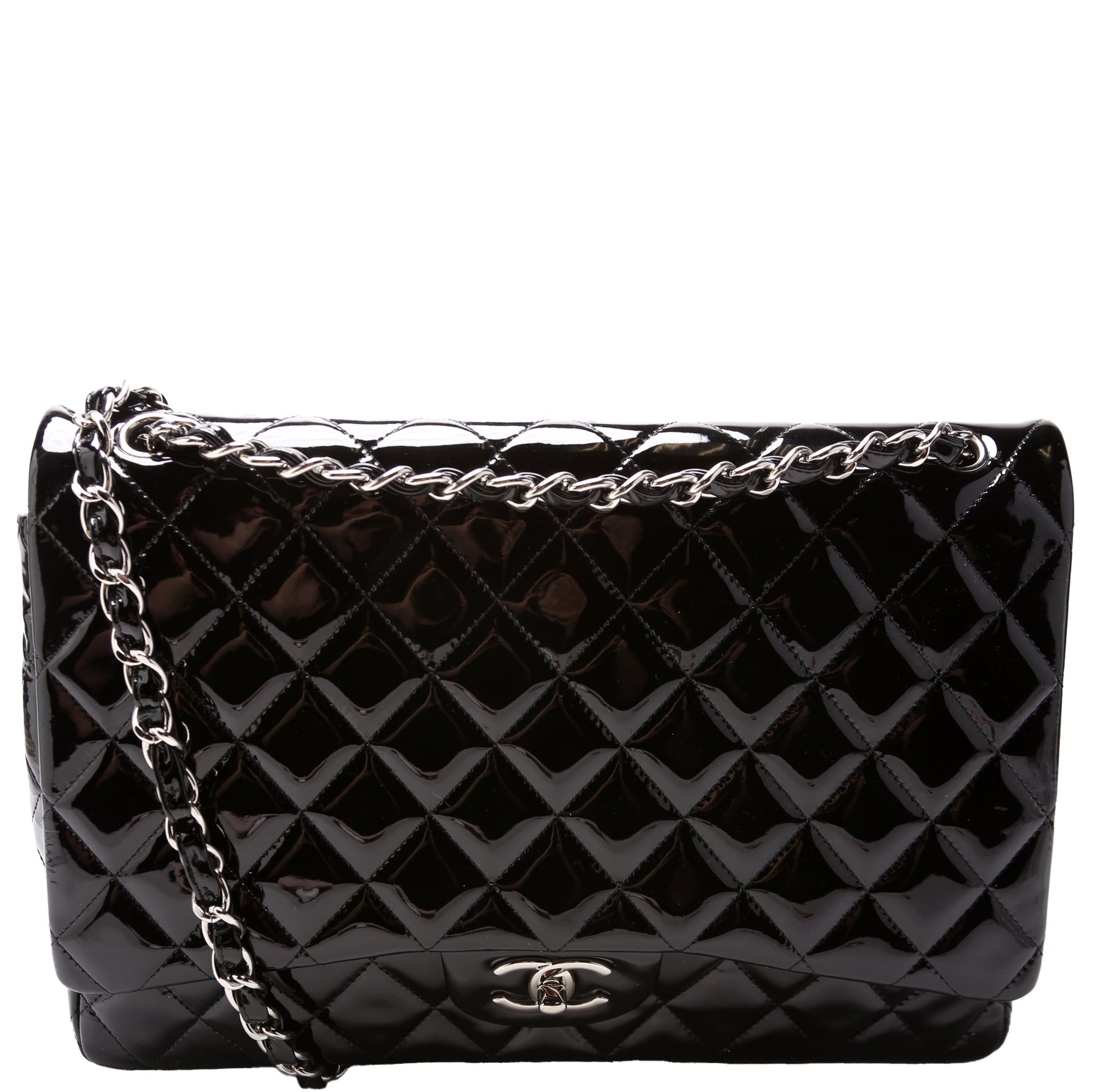 Chanel Classic Flap Maxi Patent 17-20M Handbag