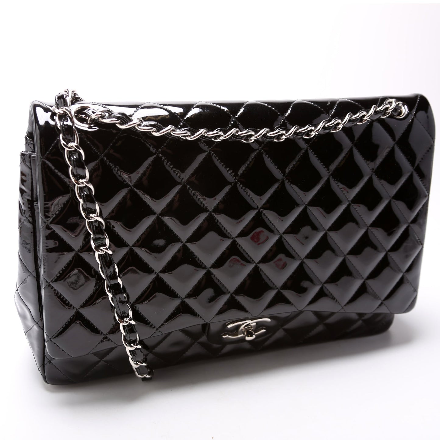 Chanel Classic Flap Maxi Patent 17-20M Handbag