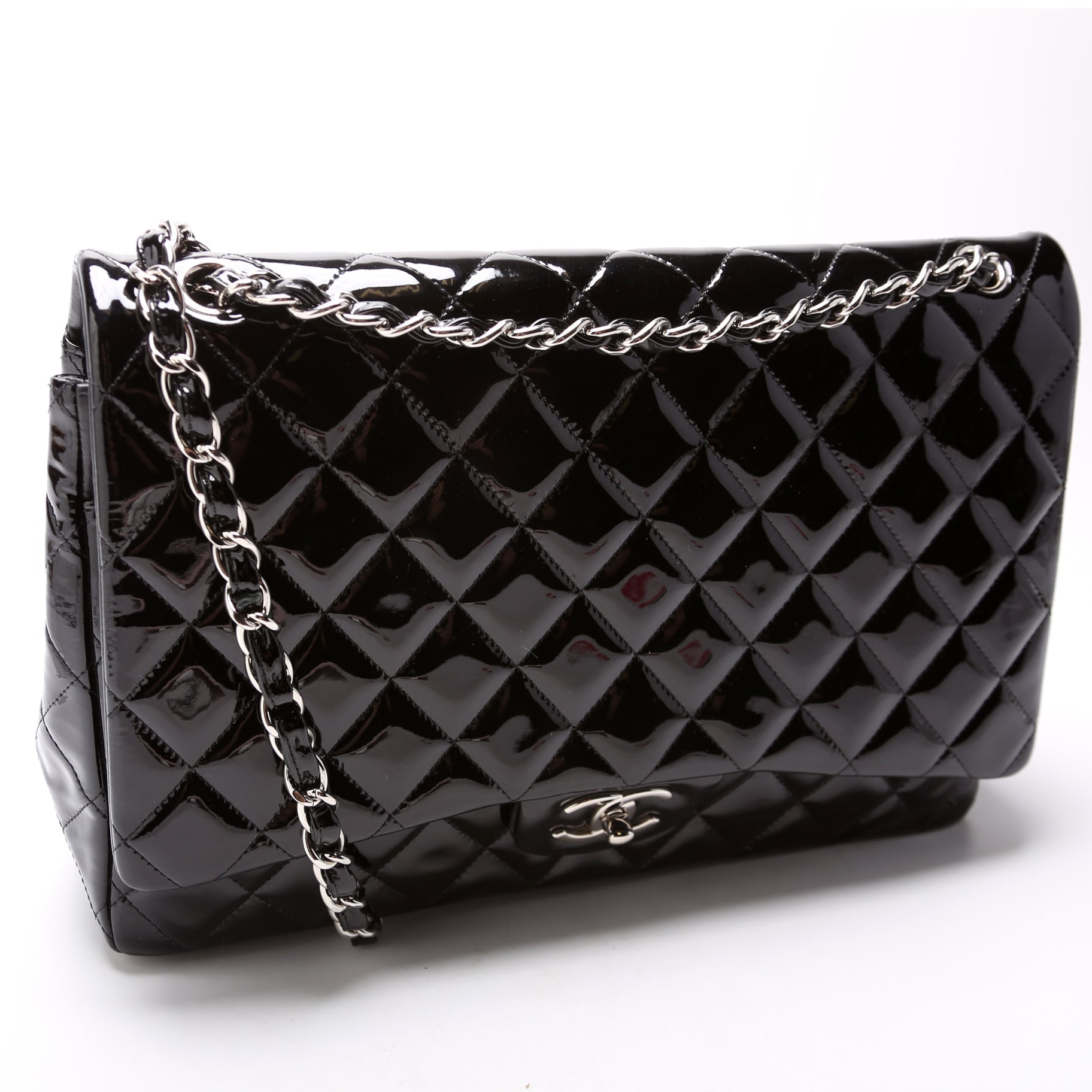 Chanel Classic Flap Maxi Patent 17-20M Handbag