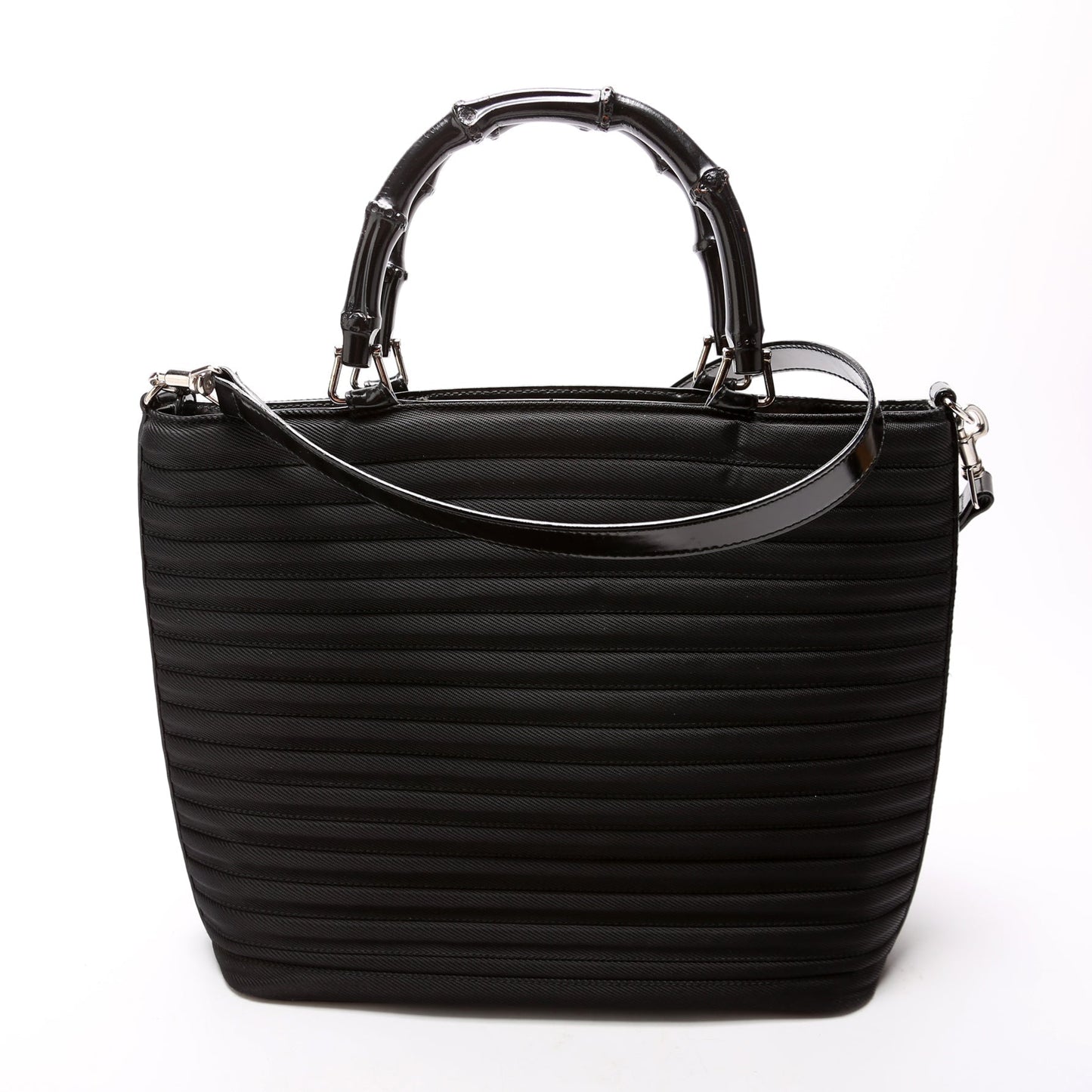 Gucci 000. Bamboo 2-Way Quilted Nylon Tote Bag