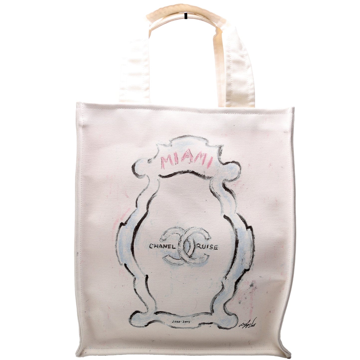 Chanel Miami Cruise Collection 12M Canvas Tote Bag